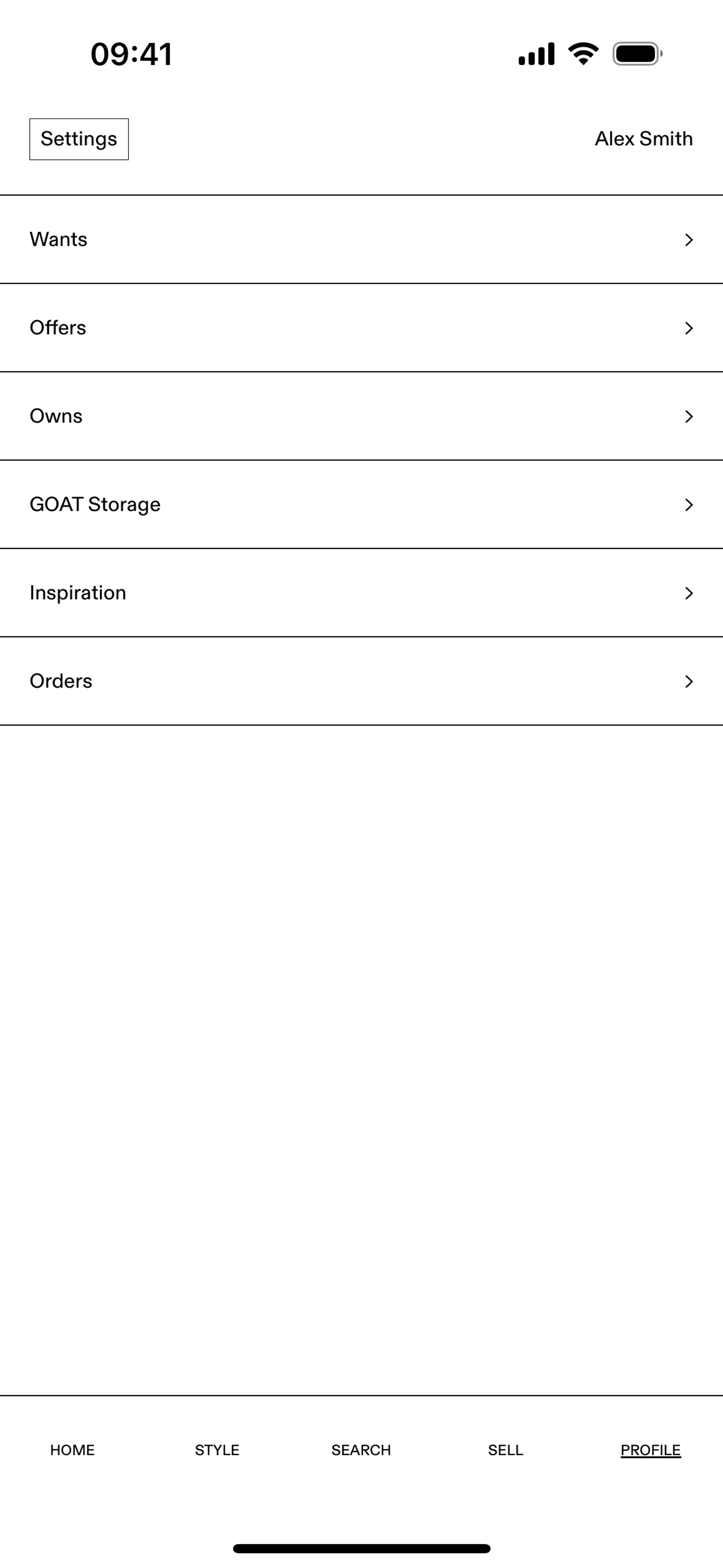 GOAT iOS Shopping interface screenshot 10
