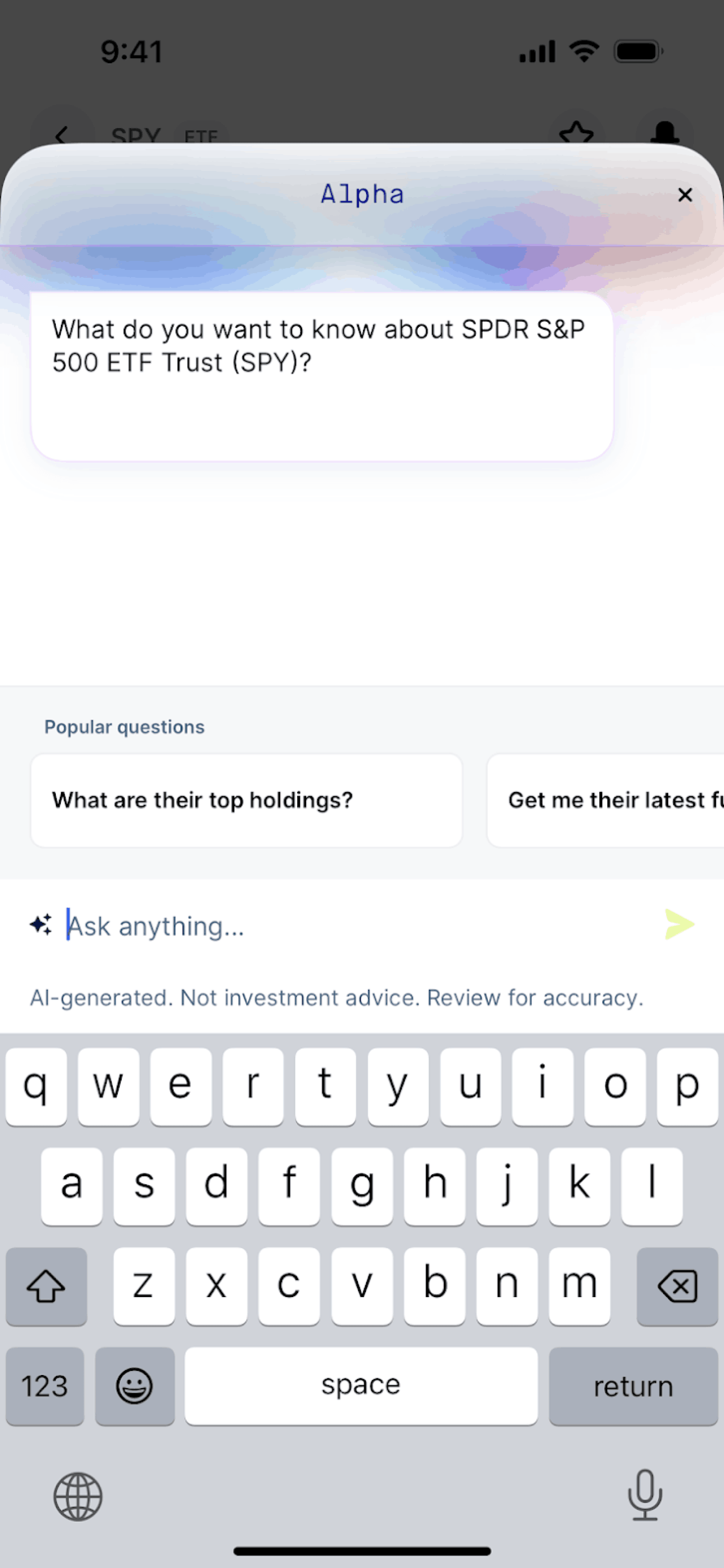 Public iOS Finance interface screenshot 5