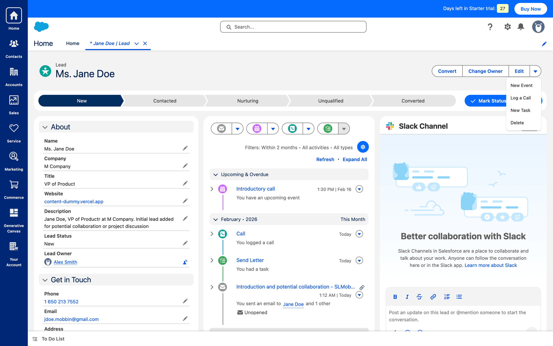 Salesforce Web Business interface screenshot 6