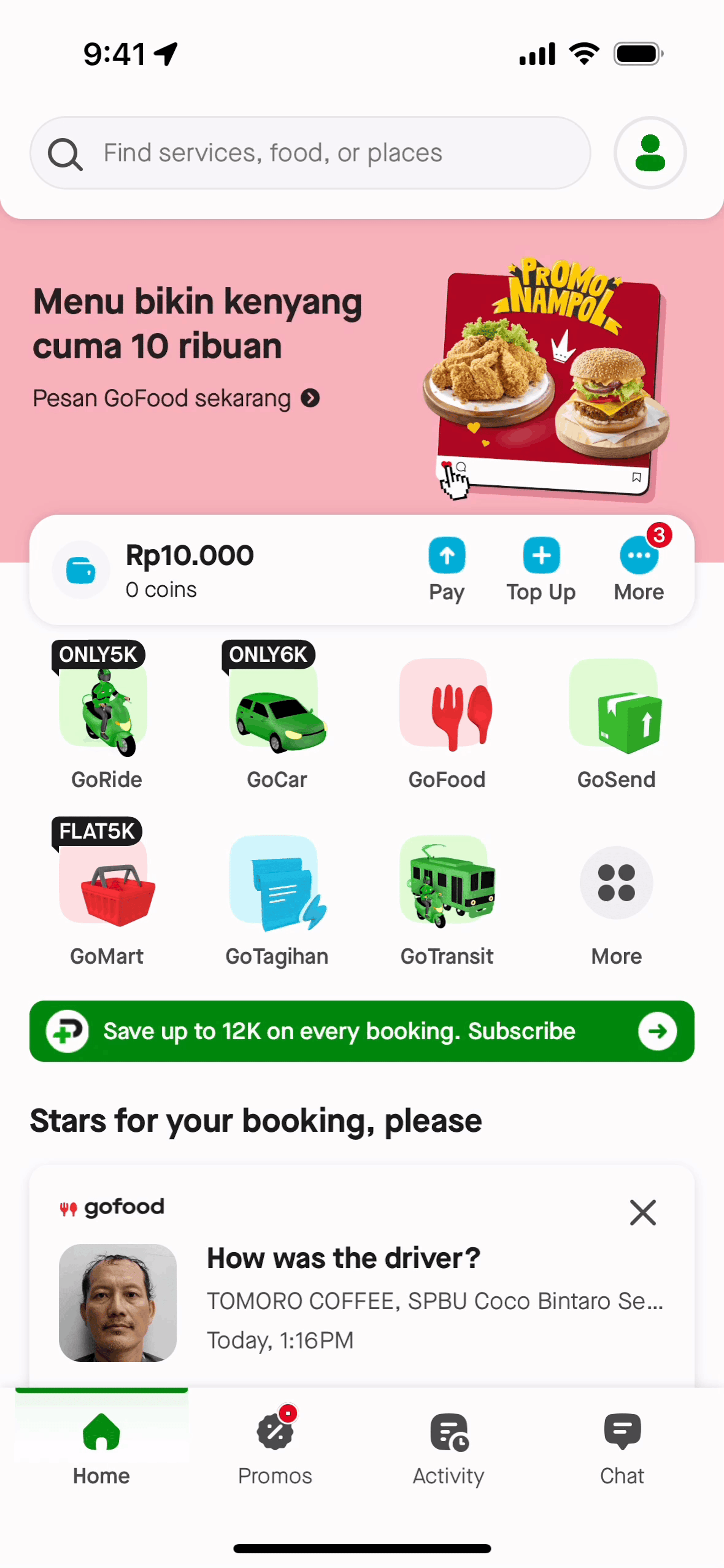 Gojek iOS Travel & Transportation interface screenshot 8