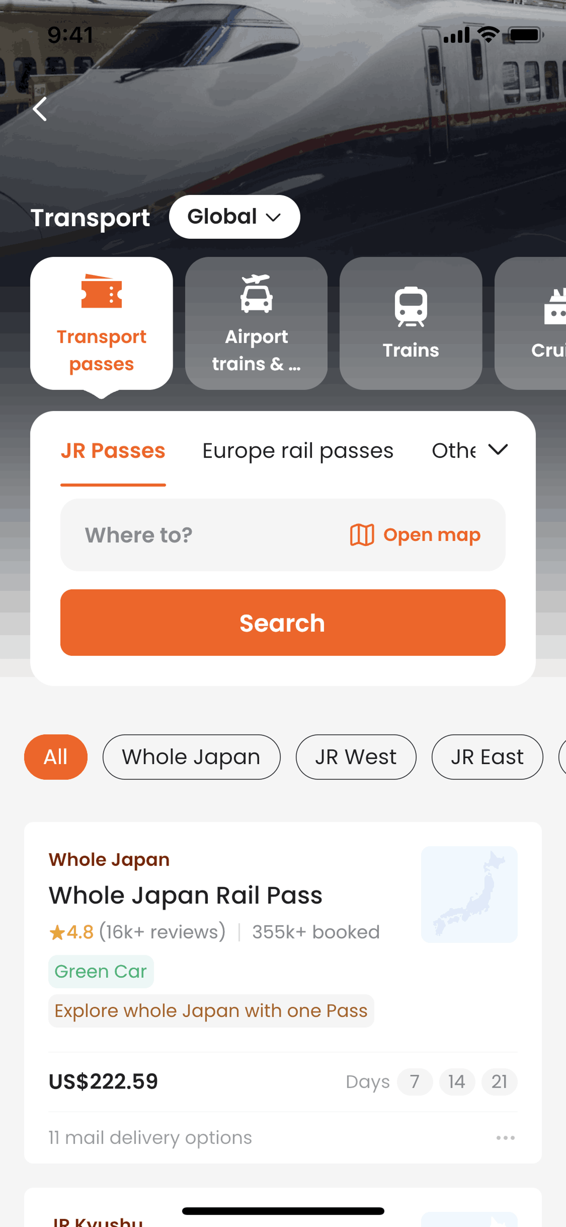 Klook iOS Travel & Transportation interface screenshot 18