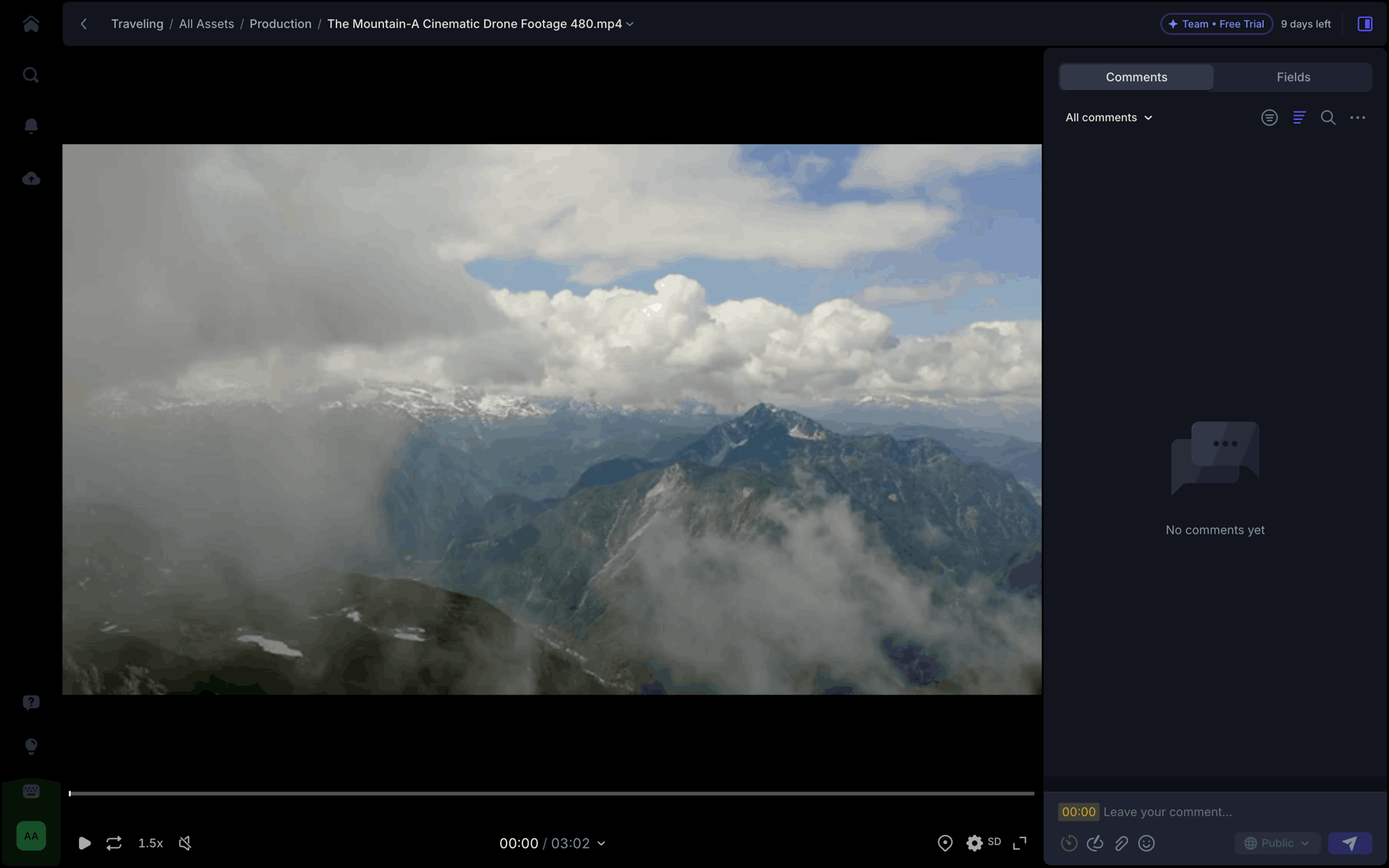 Frame.io Web Photo & Video interface screenshot 21
