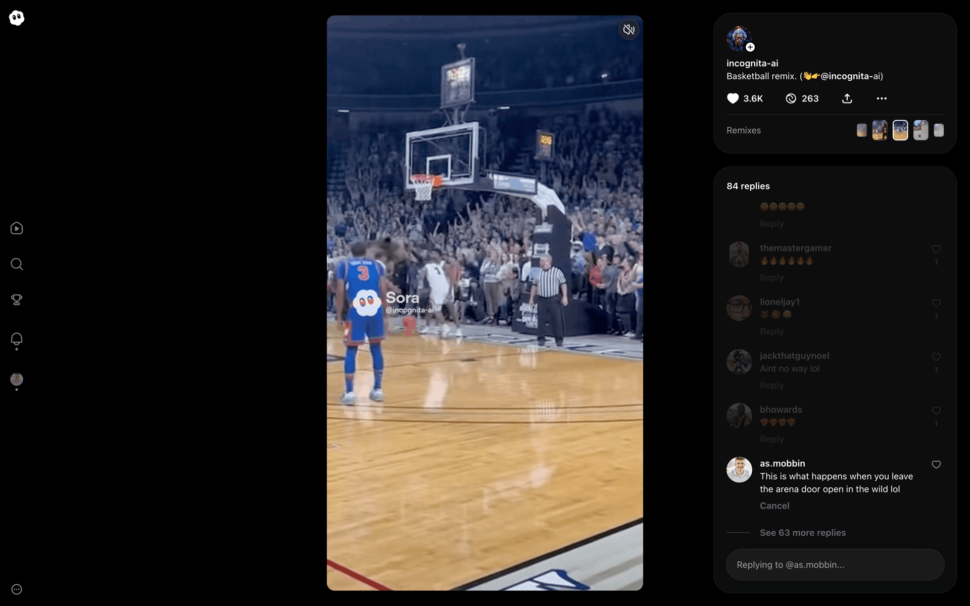 Sora Web AI interface screenshot 5