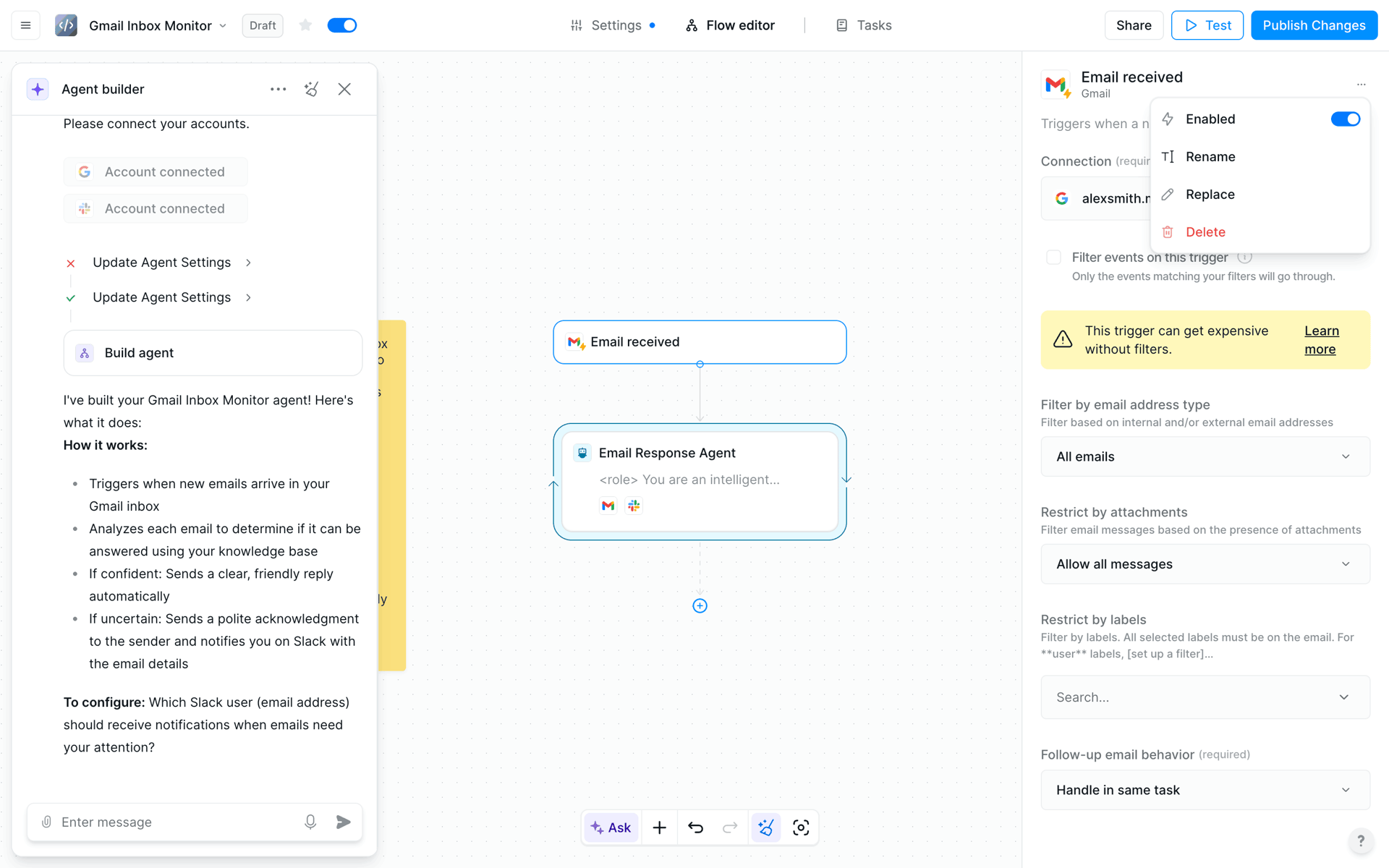 Lindy Web AI interface screenshot 6