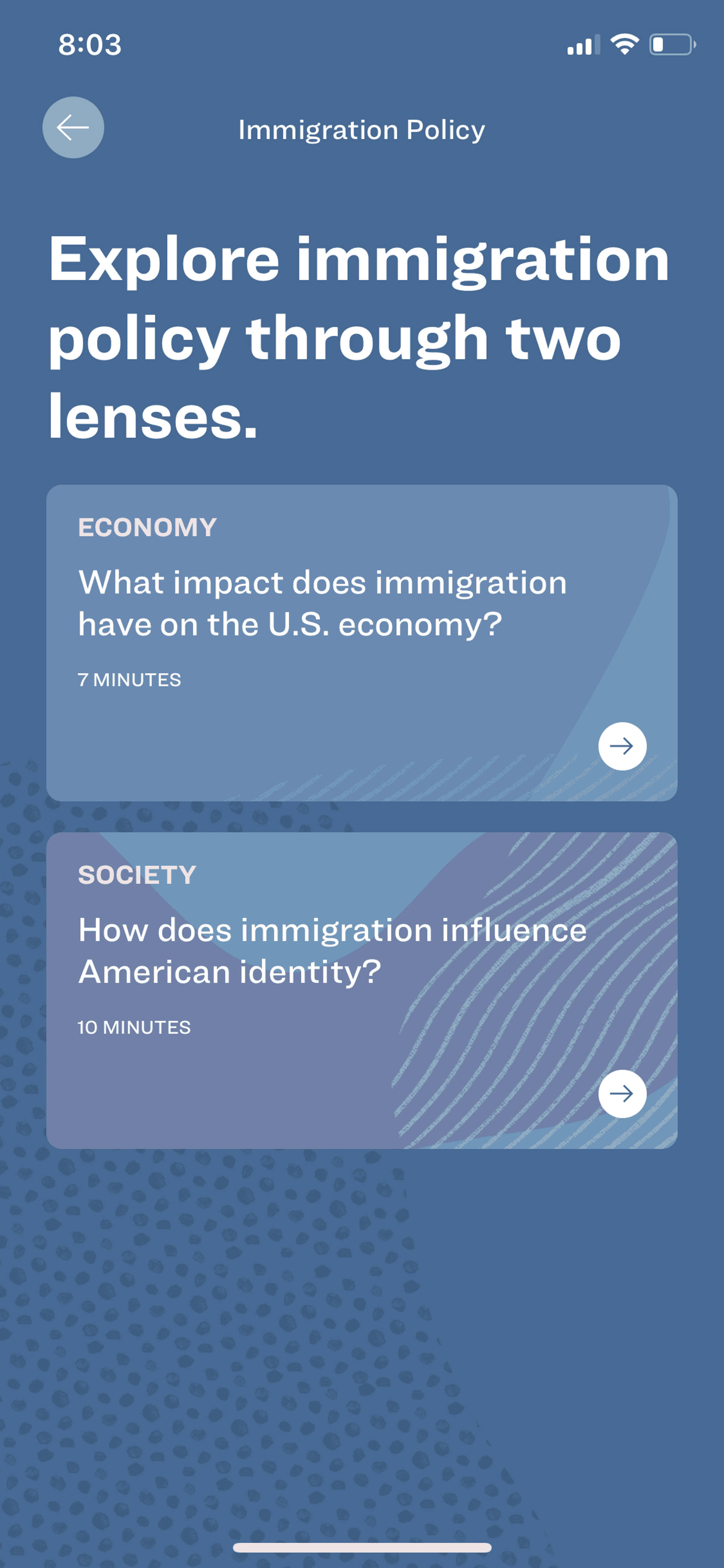 Sift iOS News interface screenshot 8