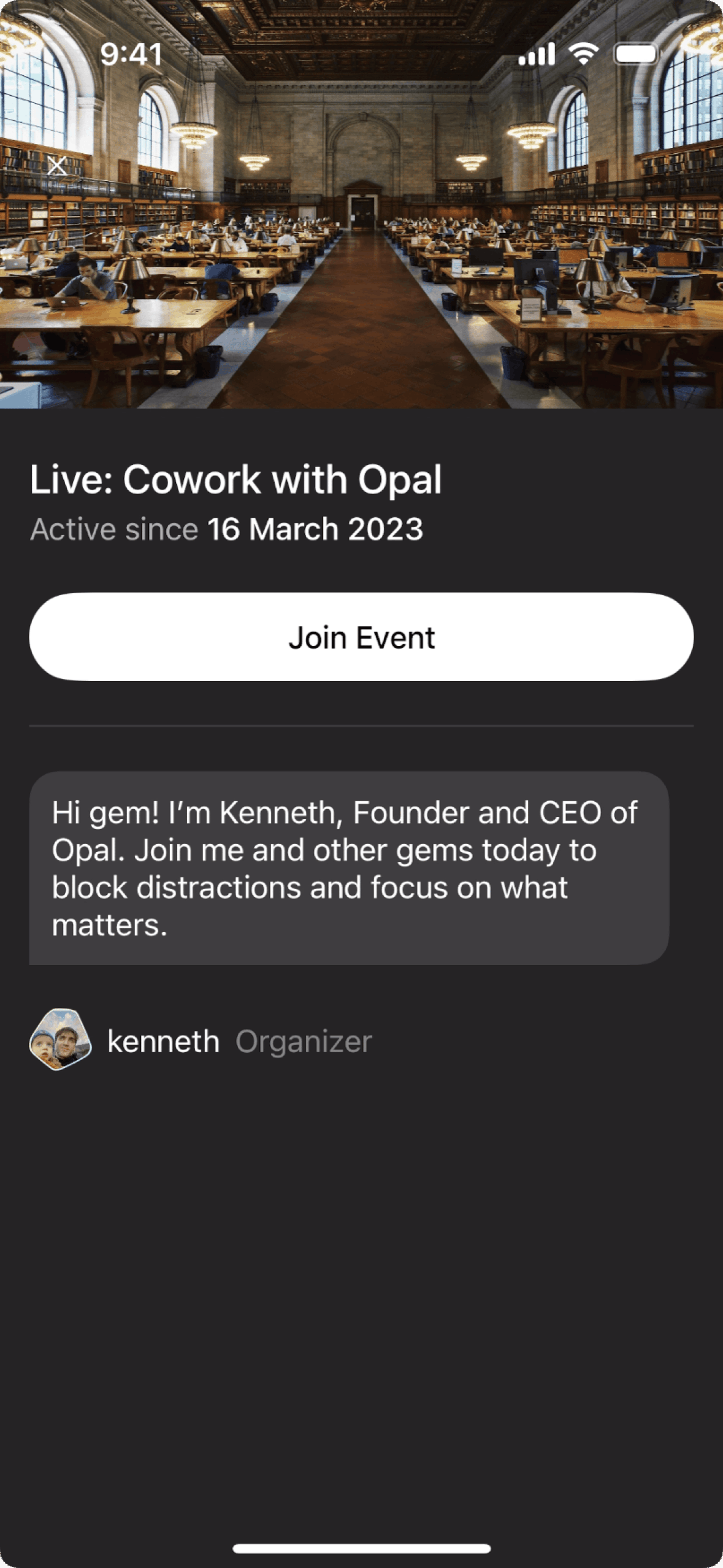 Opal iOS Productivity interface screenshot 17