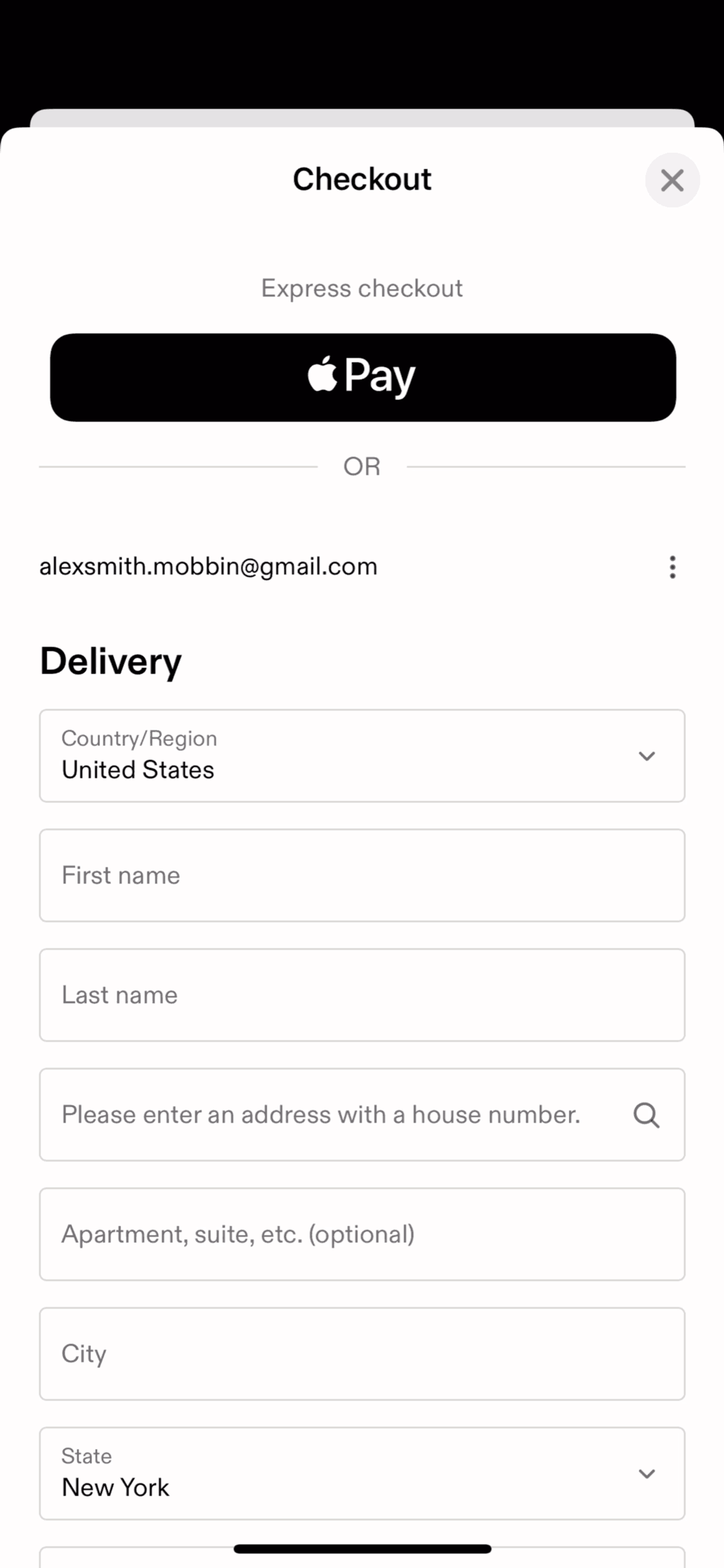 Ordering a product on On (ios) screen 2