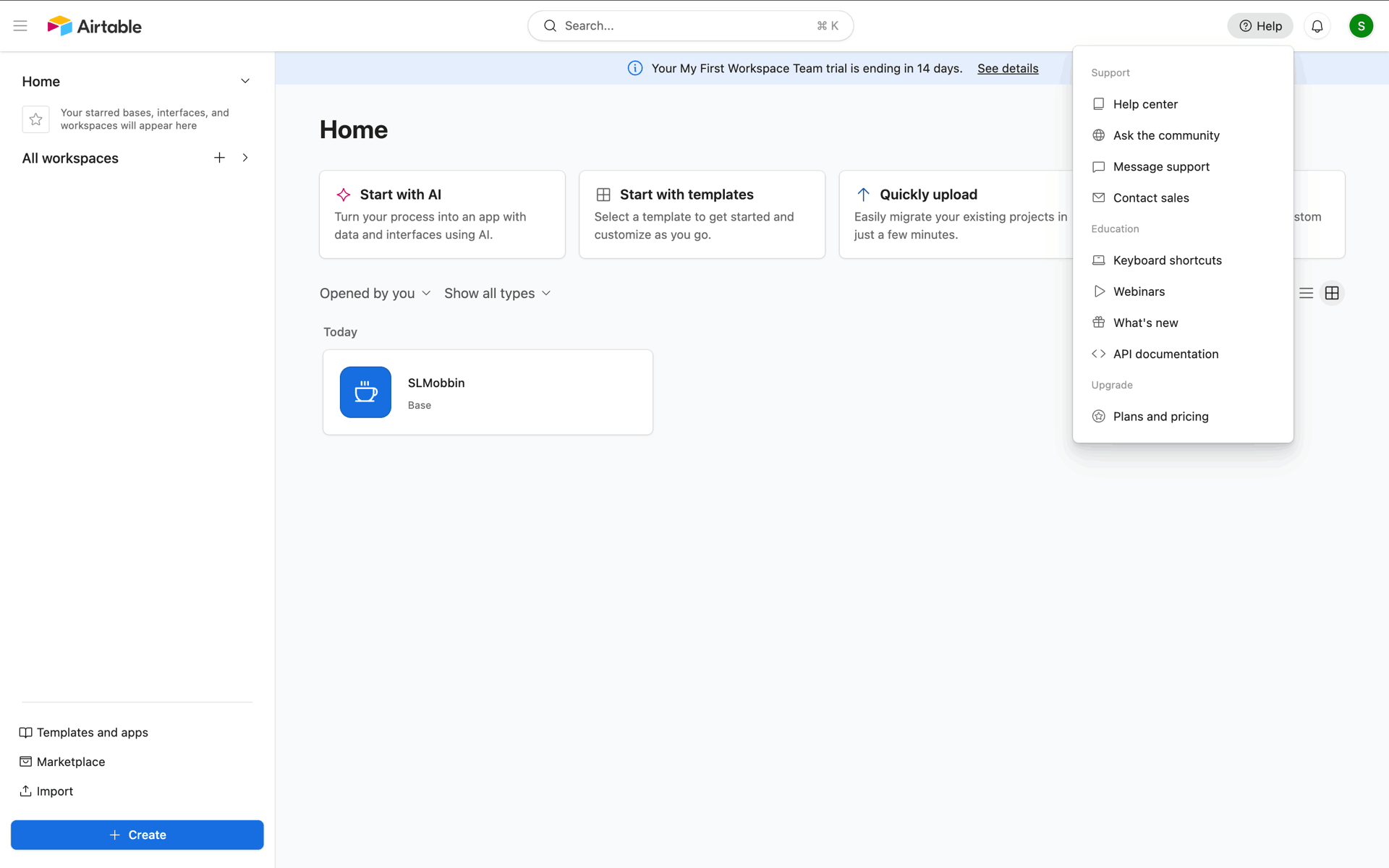 Airtable Web Business interface screenshot 2
