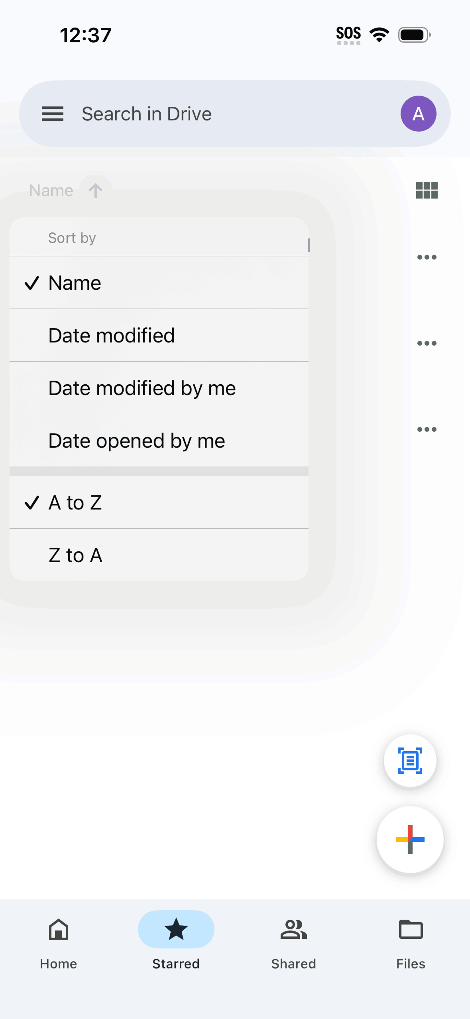 Google Drive iOS Productivity interface screenshot 7
