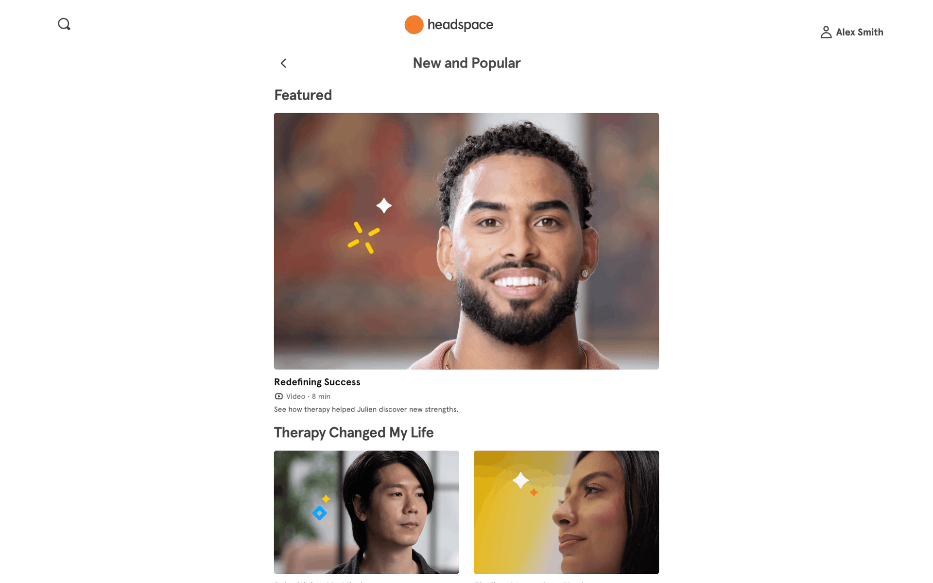 Headspace Web Health & Fitness interface screenshot 15