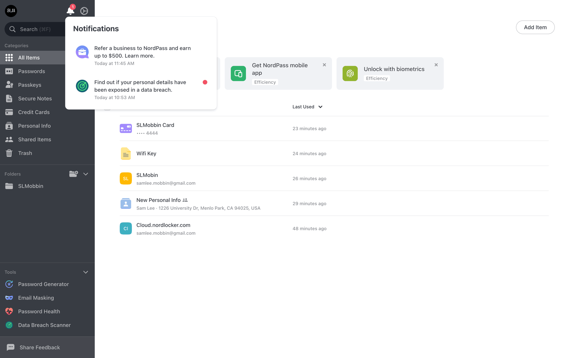 NordVPN Web Developer Tools interface screenshot 12