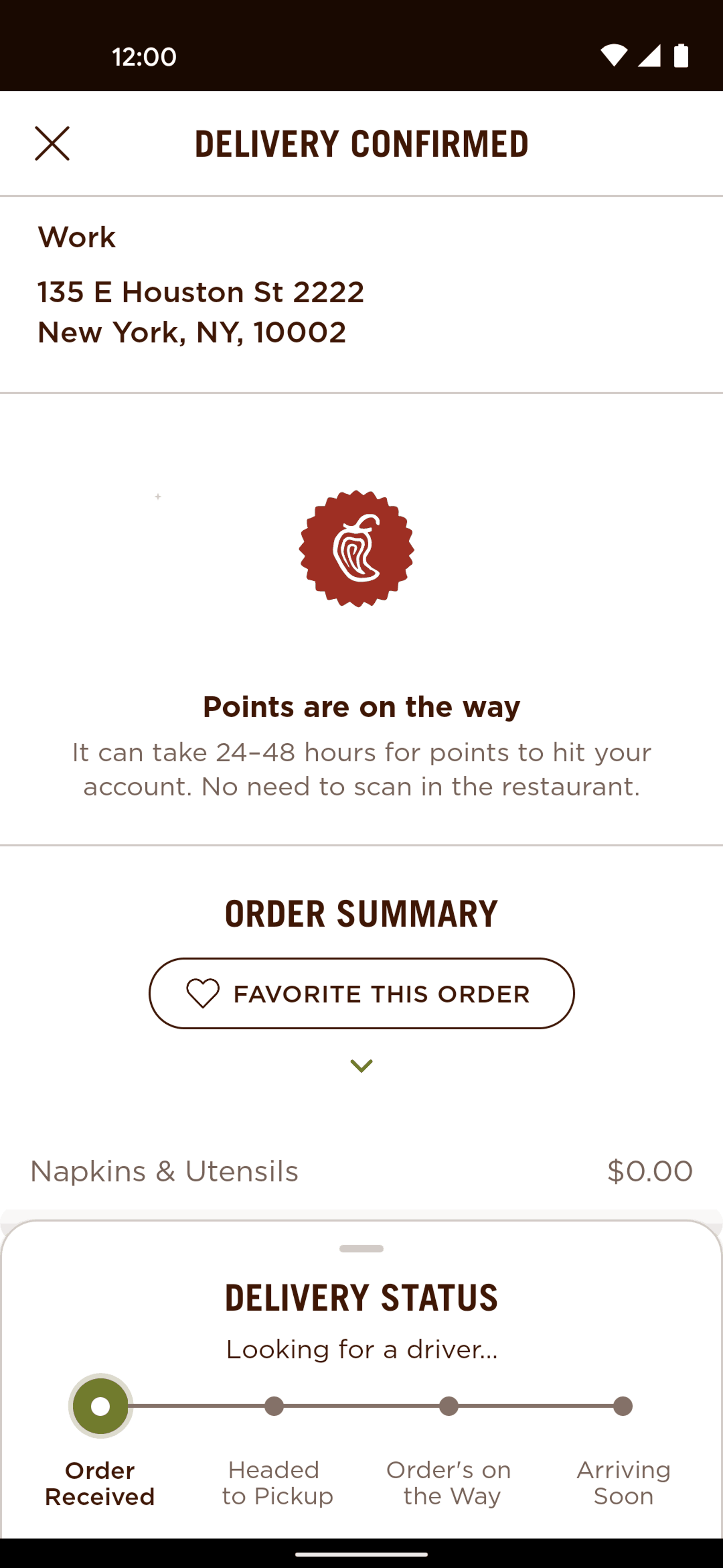 Chipotle Android Food & Drink interface screenshot 6