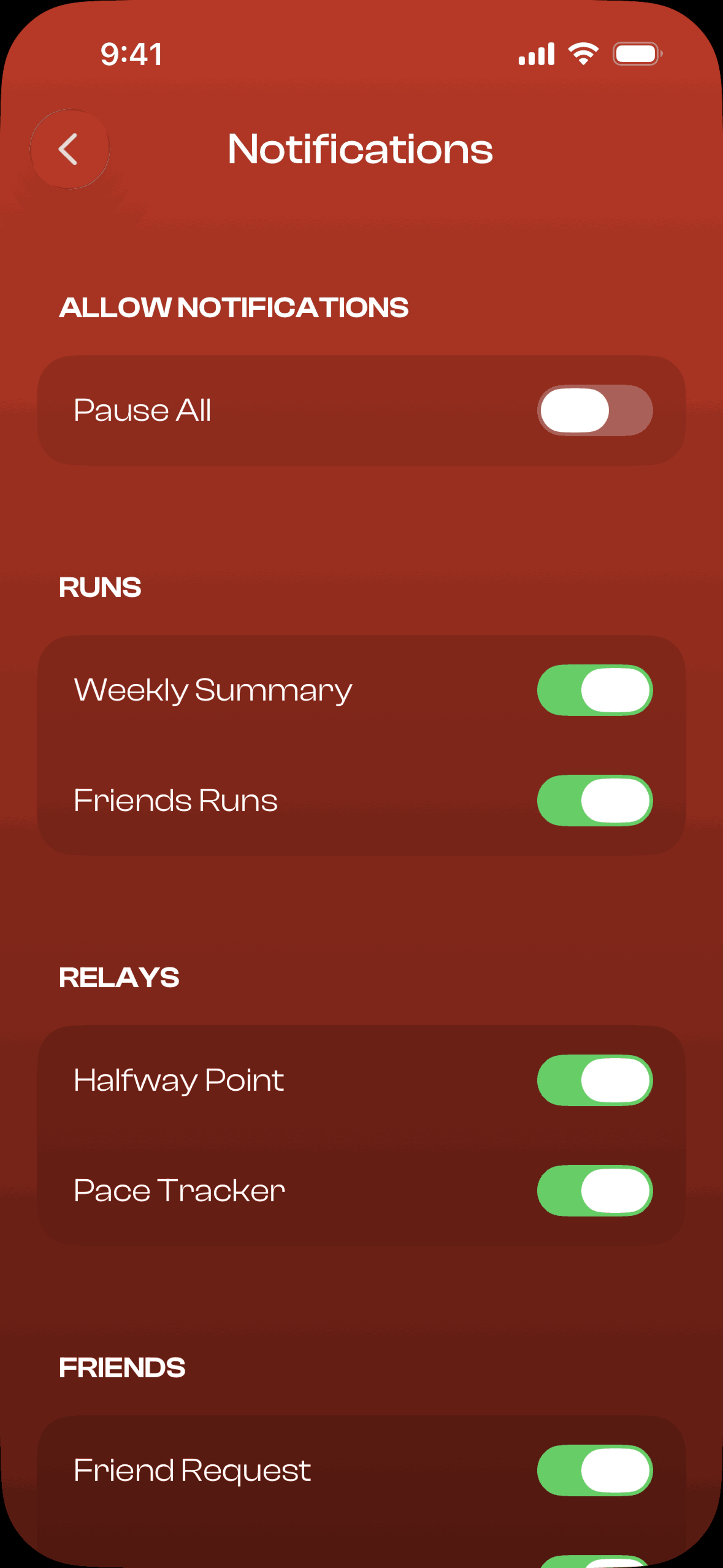 Runbuds iOS Health & Fitness interface screenshot 18