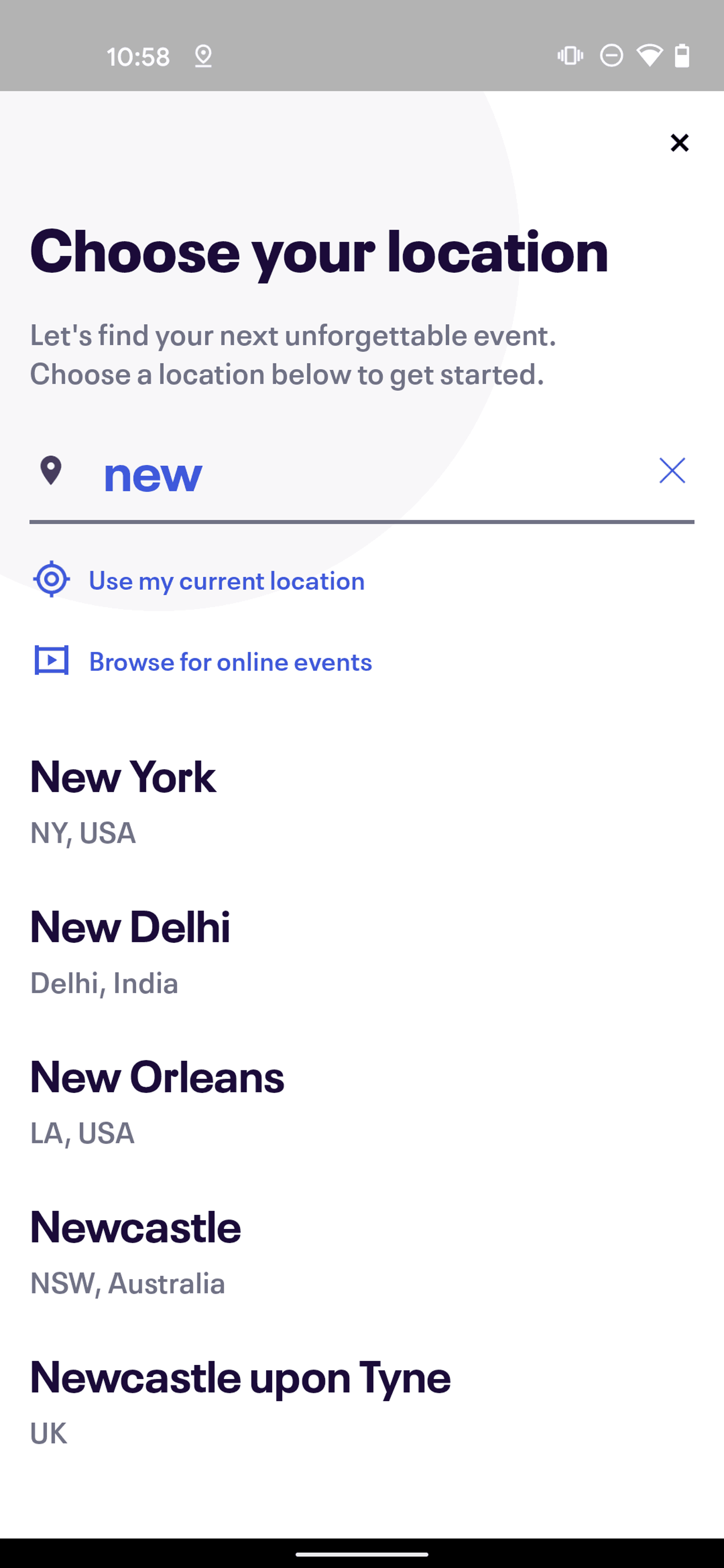 Eventbrite Android Entertainment interface screenshot 3