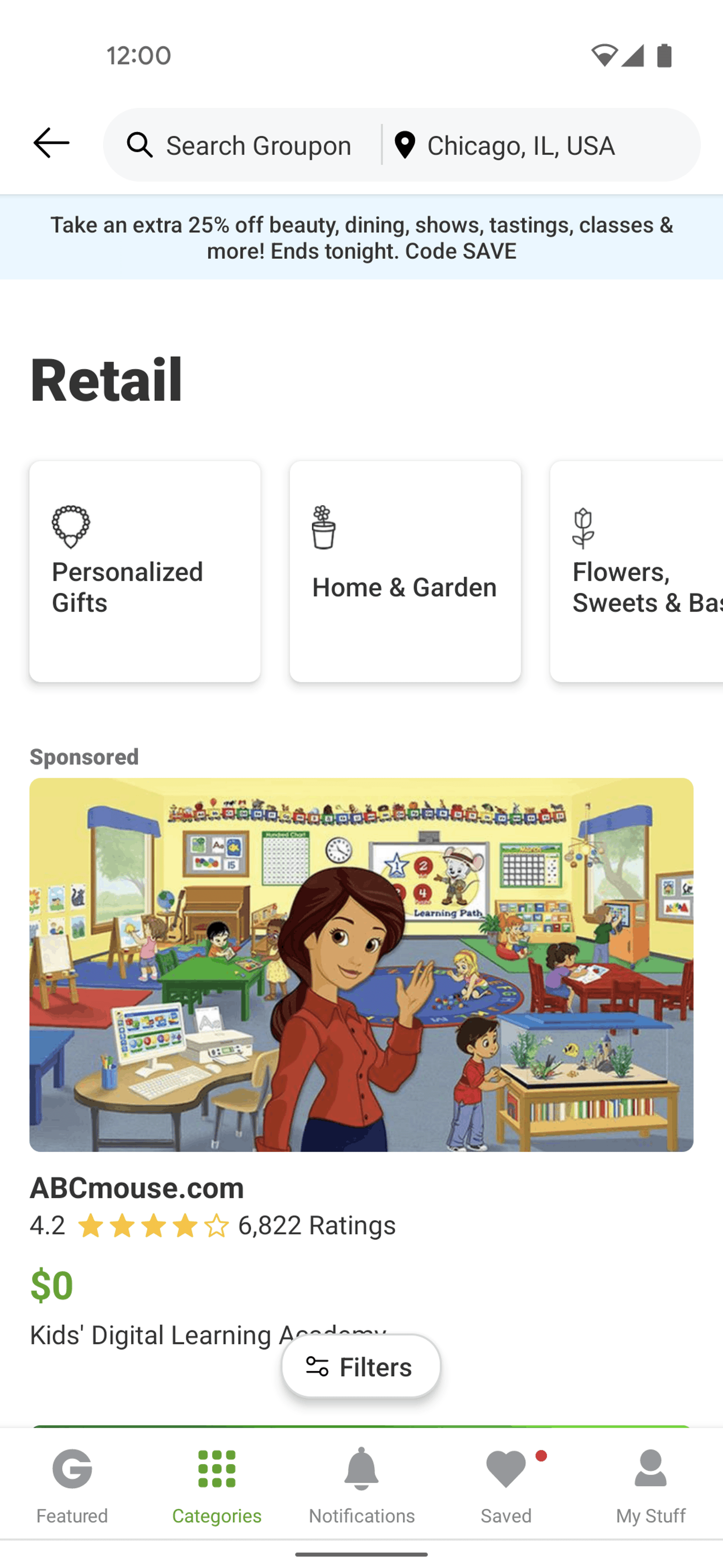 Groupon Android Shopping interface screenshot 5