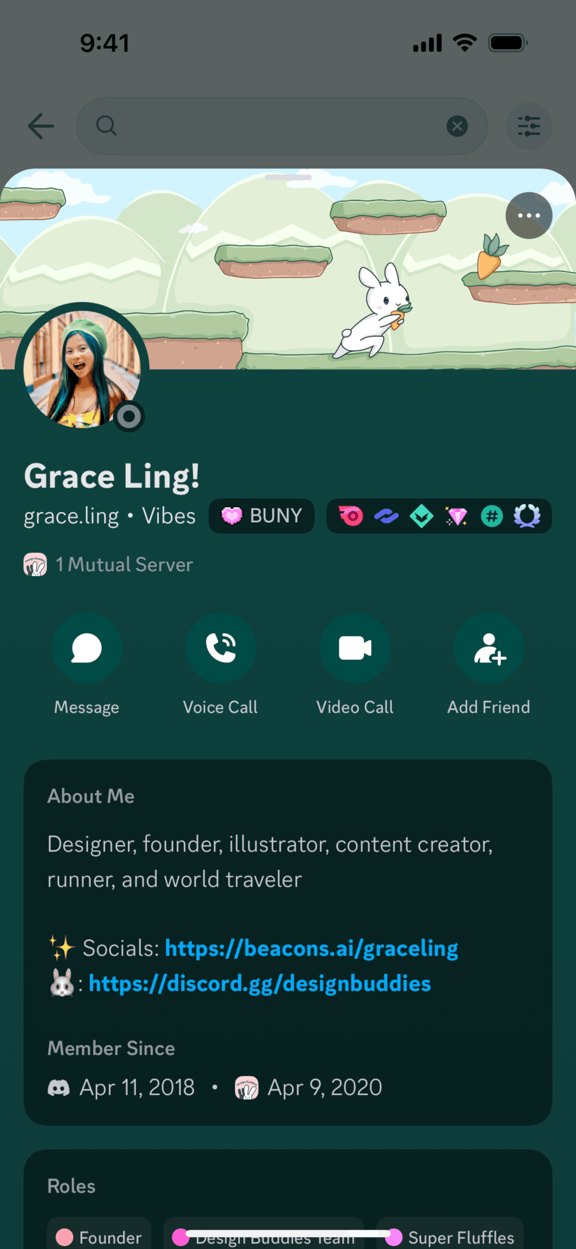 Communication app screen 1