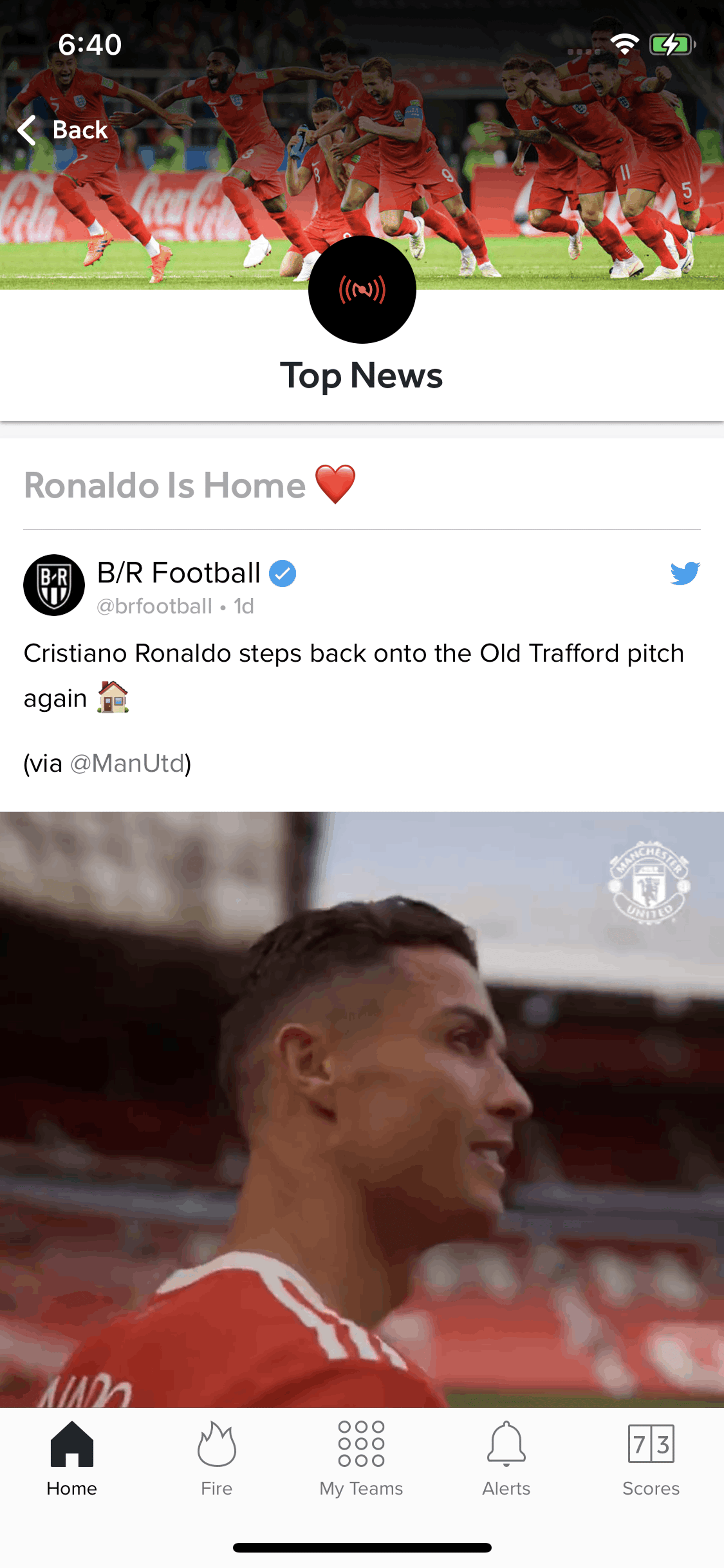 Bleacher Report iOS Sports interface screenshot 12