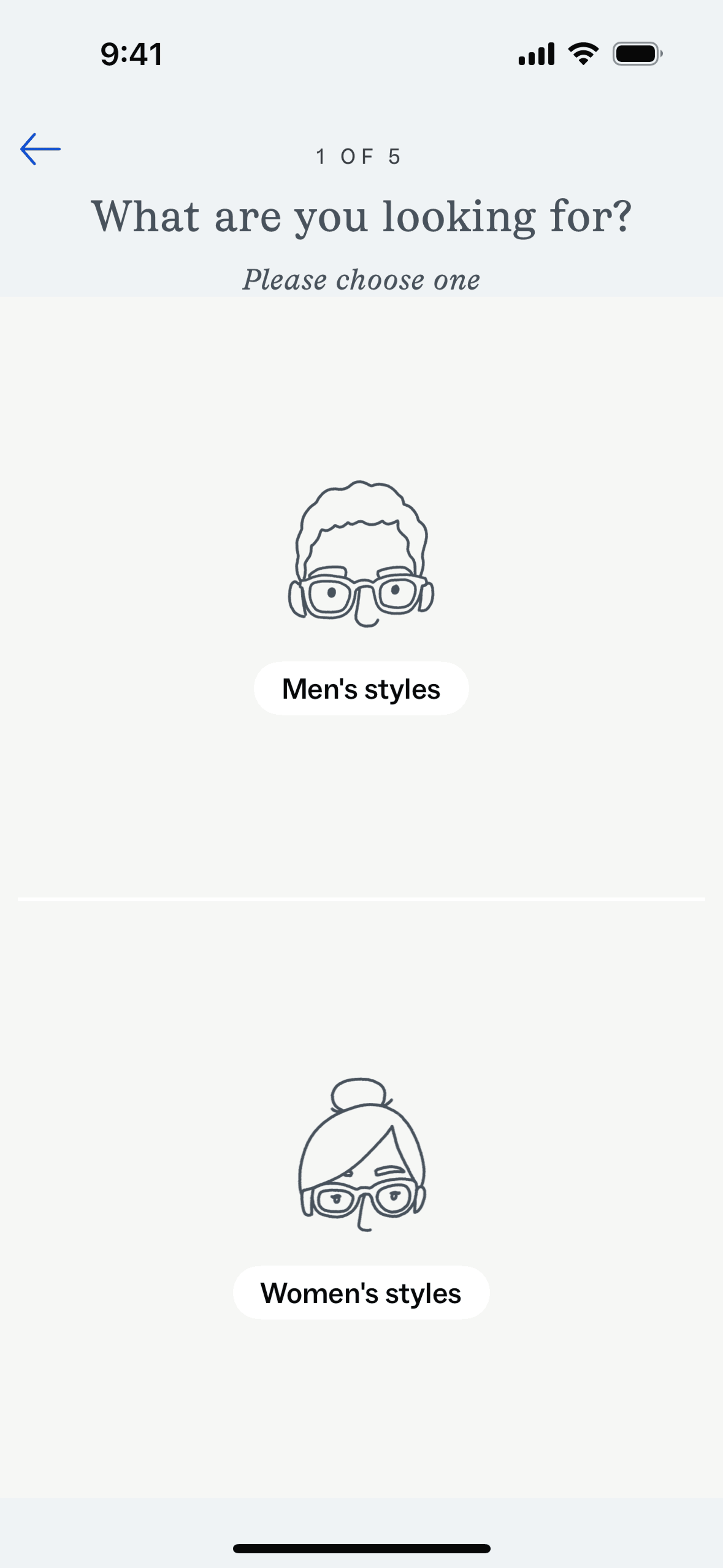 Warby Parker iOS Shopping interface screenshot 22
