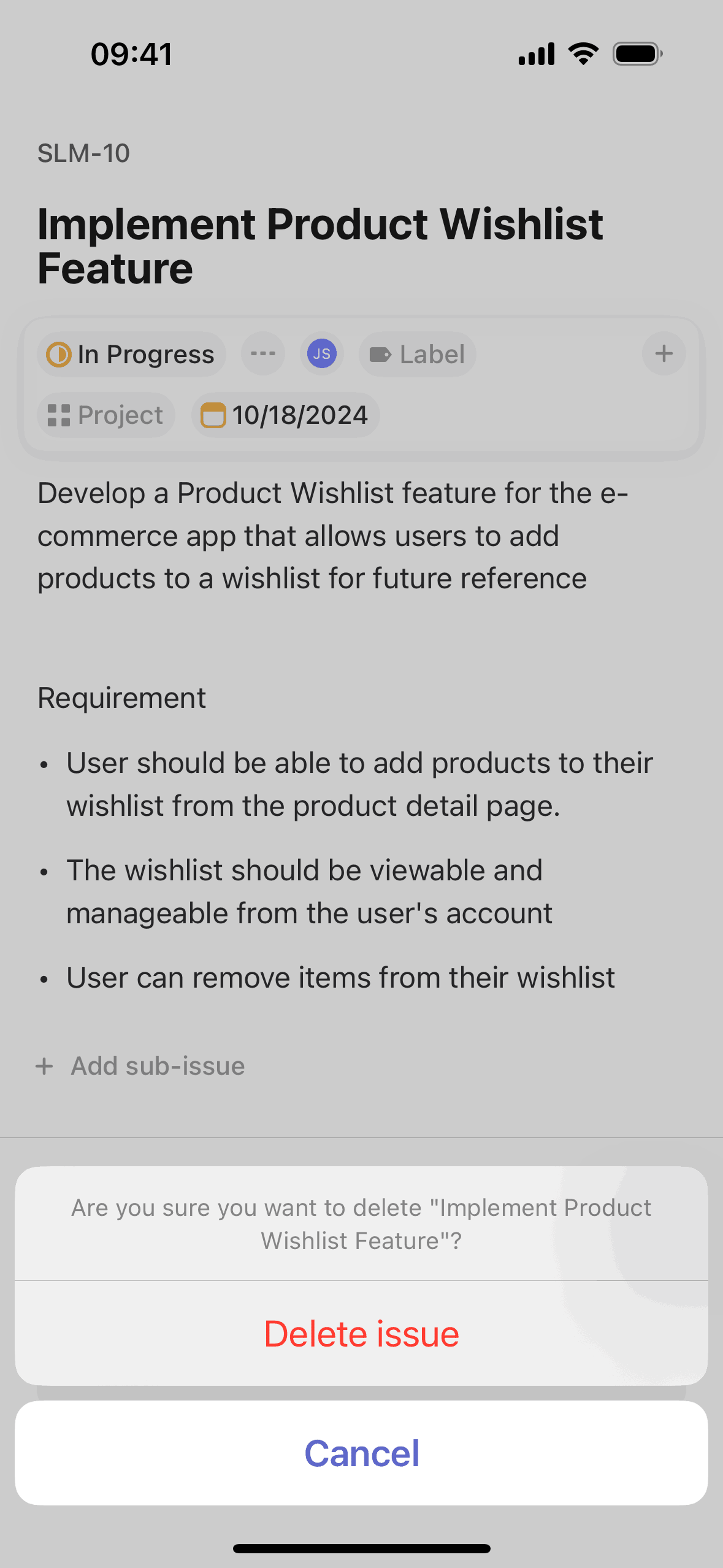 Linear iOS Developer Tools interface screenshot 20