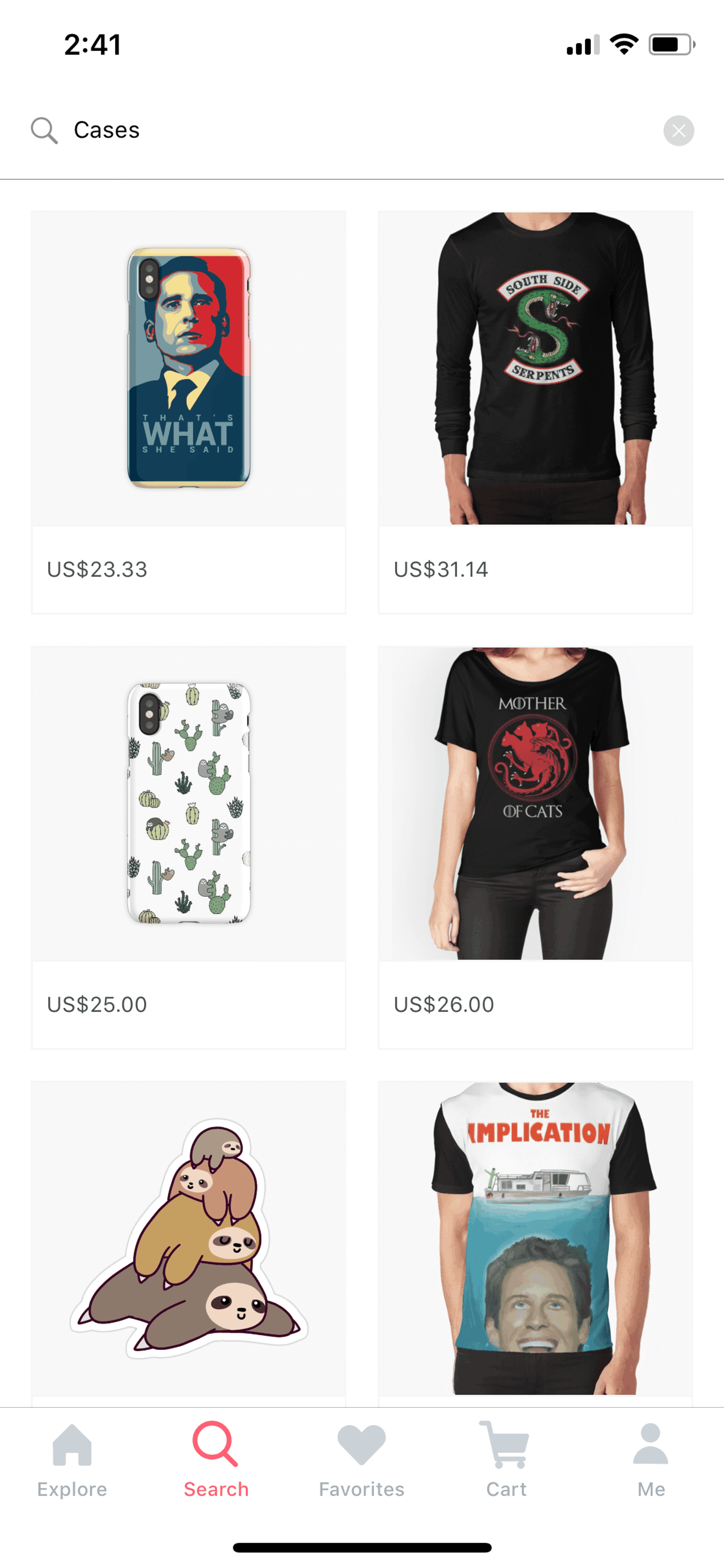 Redbubble iOS Shopping interface screenshot 12