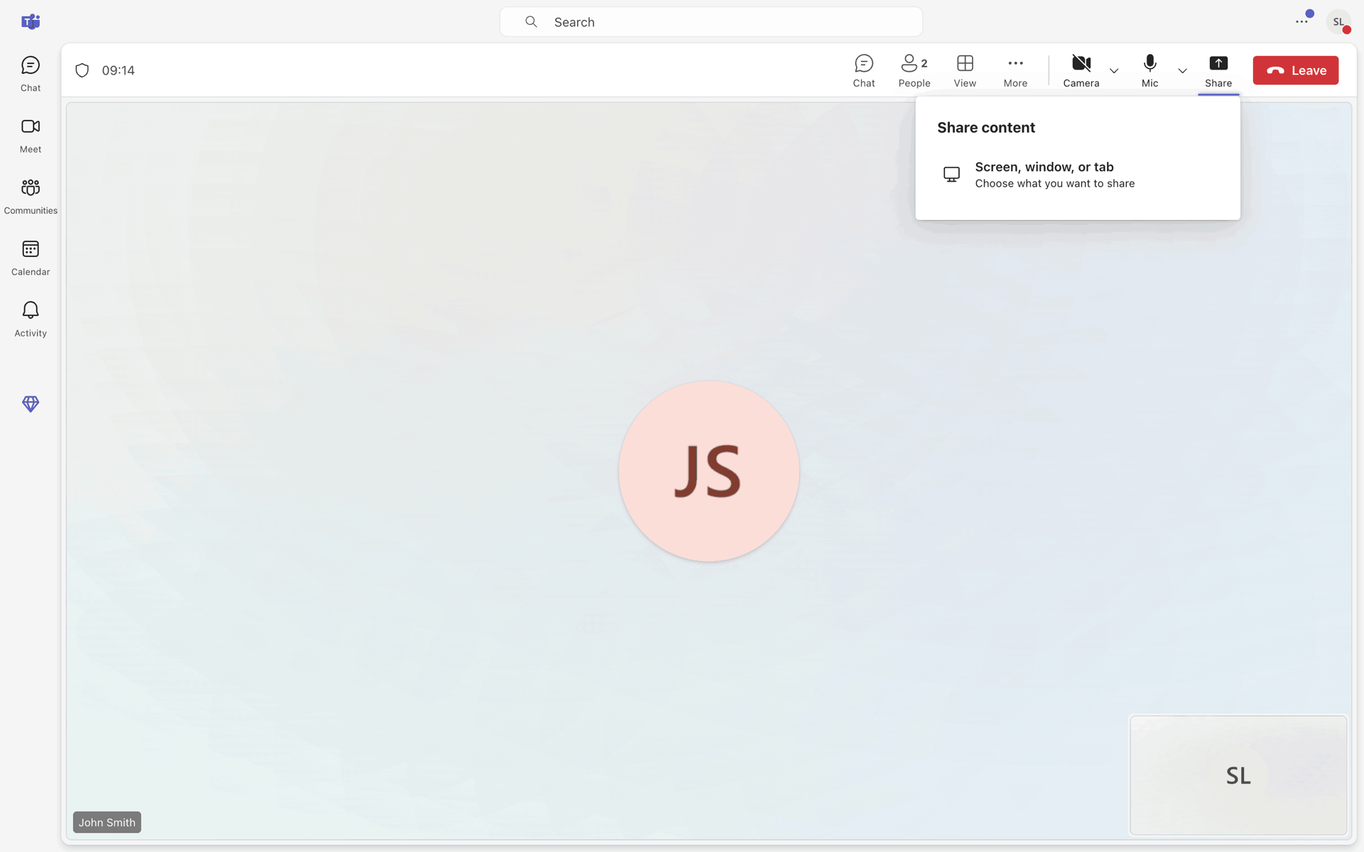 Microsoft Teams Web Business interface screenshot 14