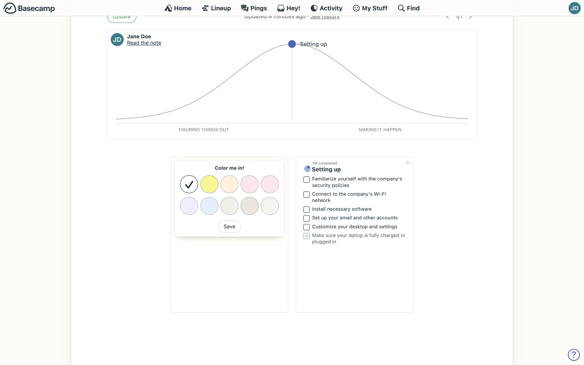 Basecamp Web Business interface screenshot 17