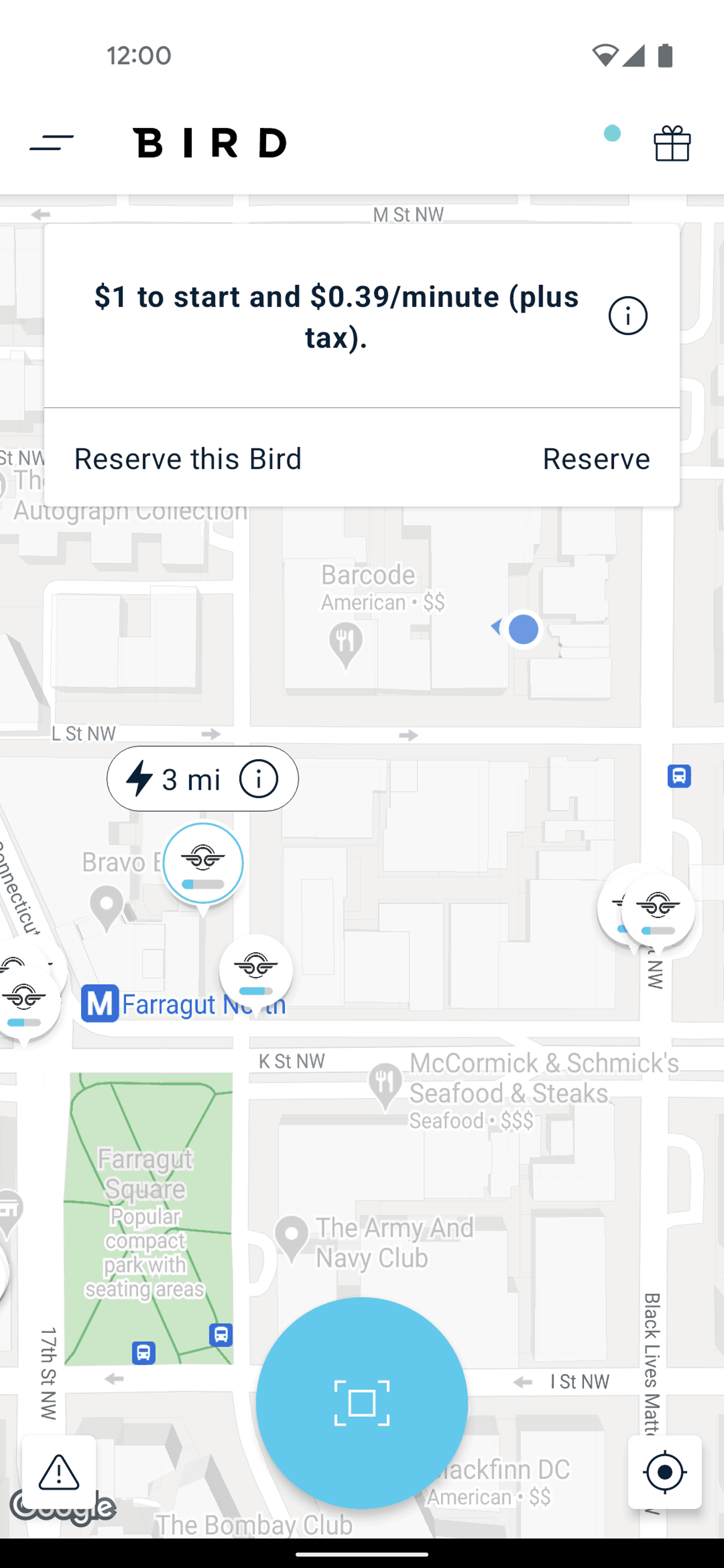 Bird Android Travel & Transportation interface screenshot 12