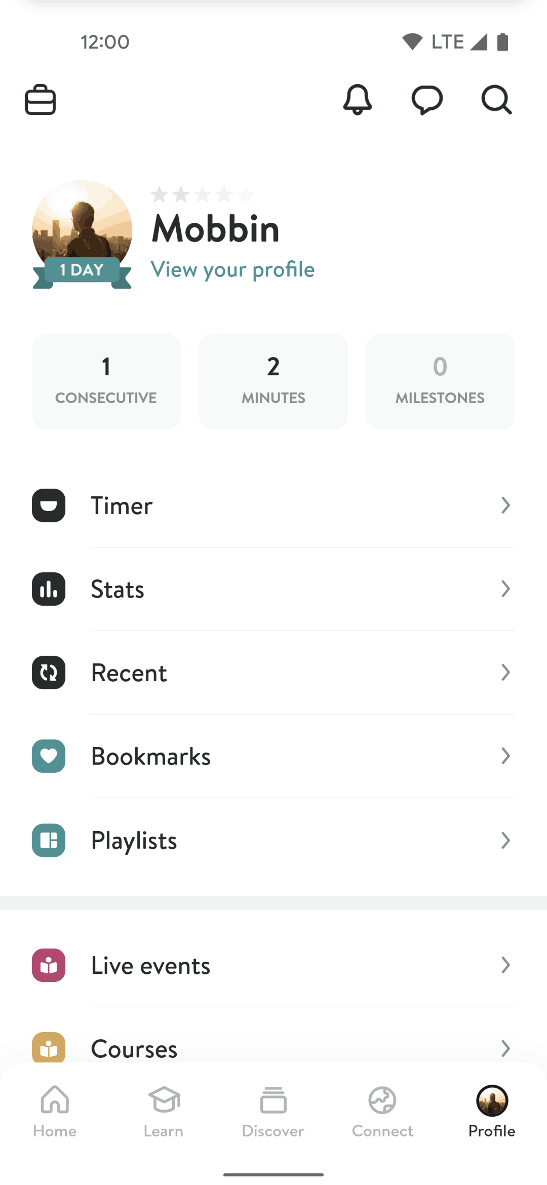Insight Timer Android Health & Fitness interface screenshot 8