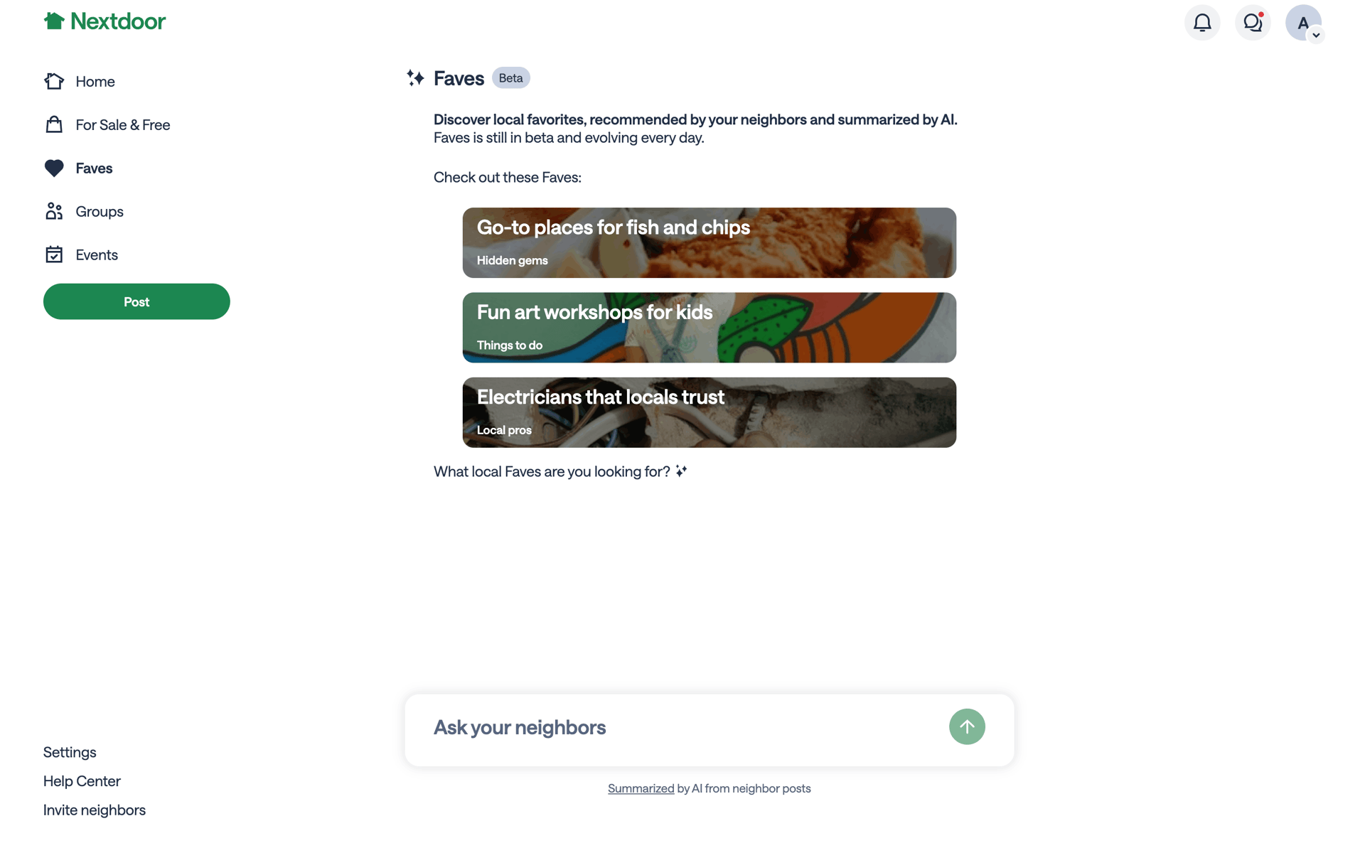 Nextdoor Web Social Networking interface screenshot 19