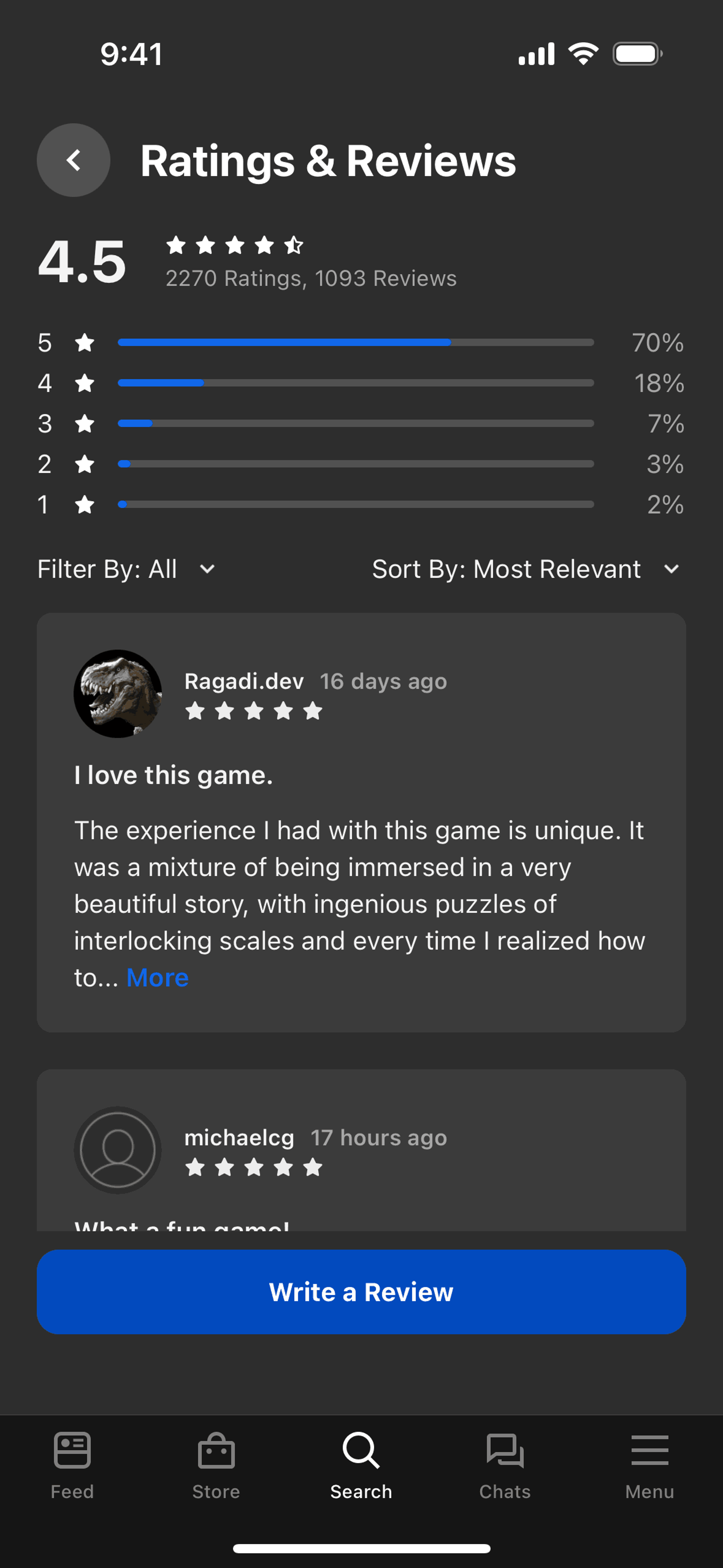 Meta Quest iOS Entertainment interface screenshot 16