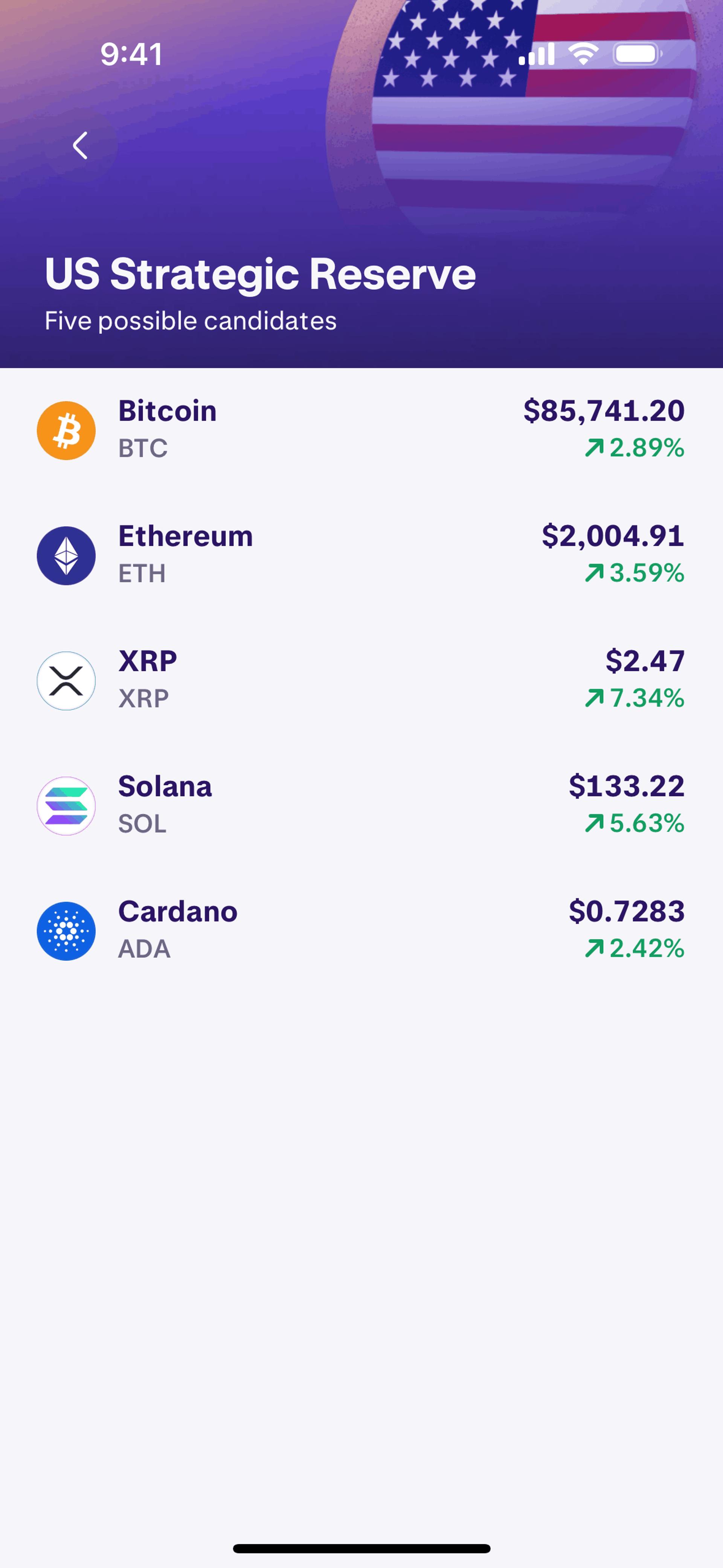 Kraken iOS Finance interface screenshot 16