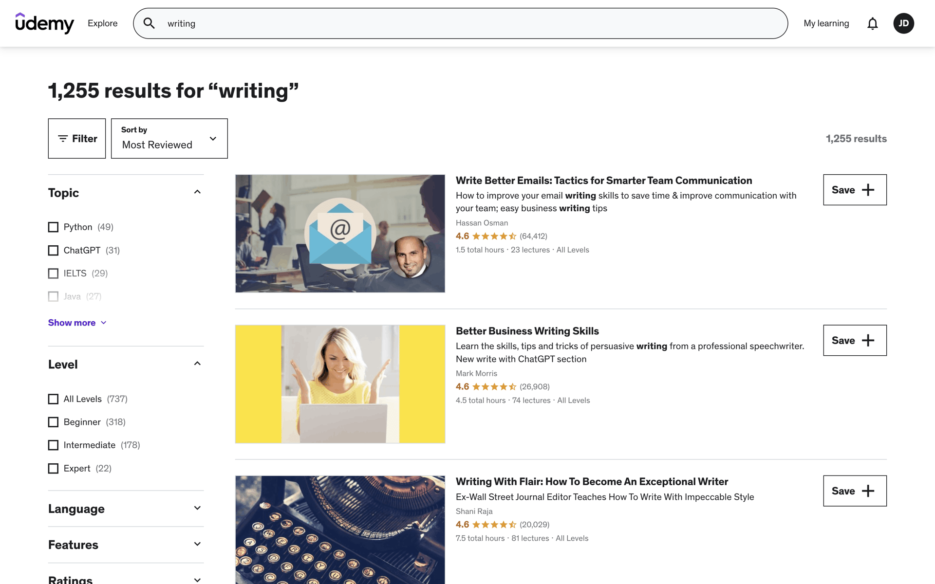 Udemy Web Education interface screenshot 14