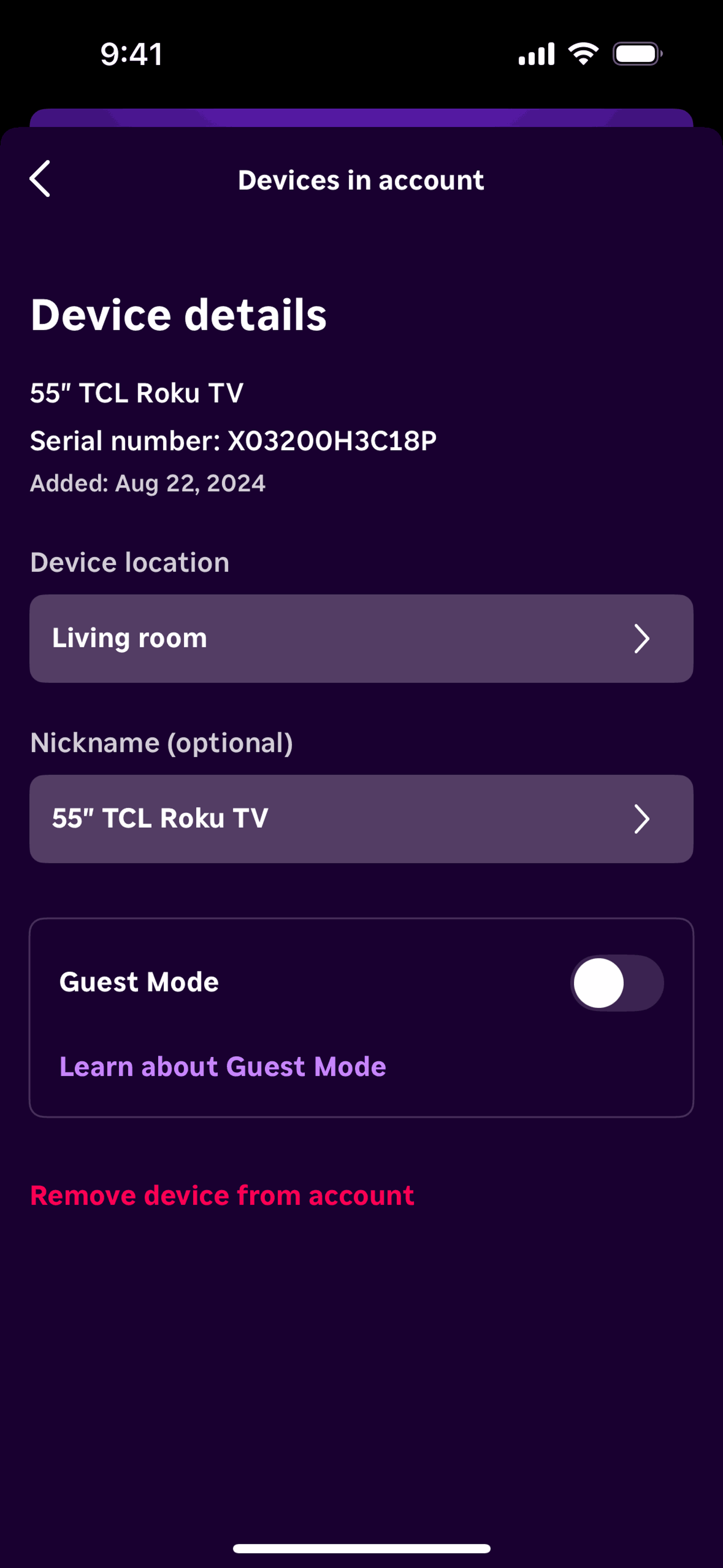 Roku iOS Entertainment interface screenshot 3
