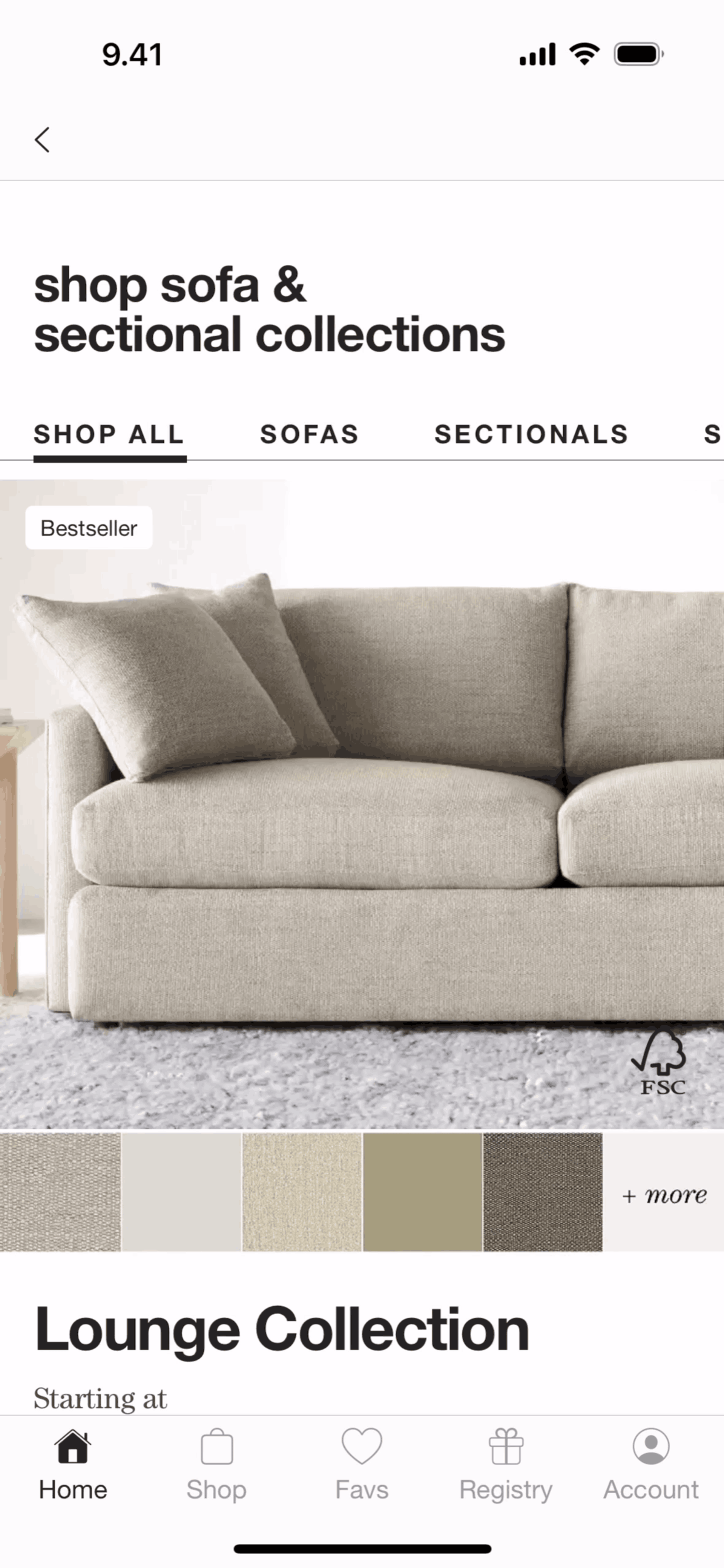 Crate & Barrel iOS Shopping interface screenshot 16