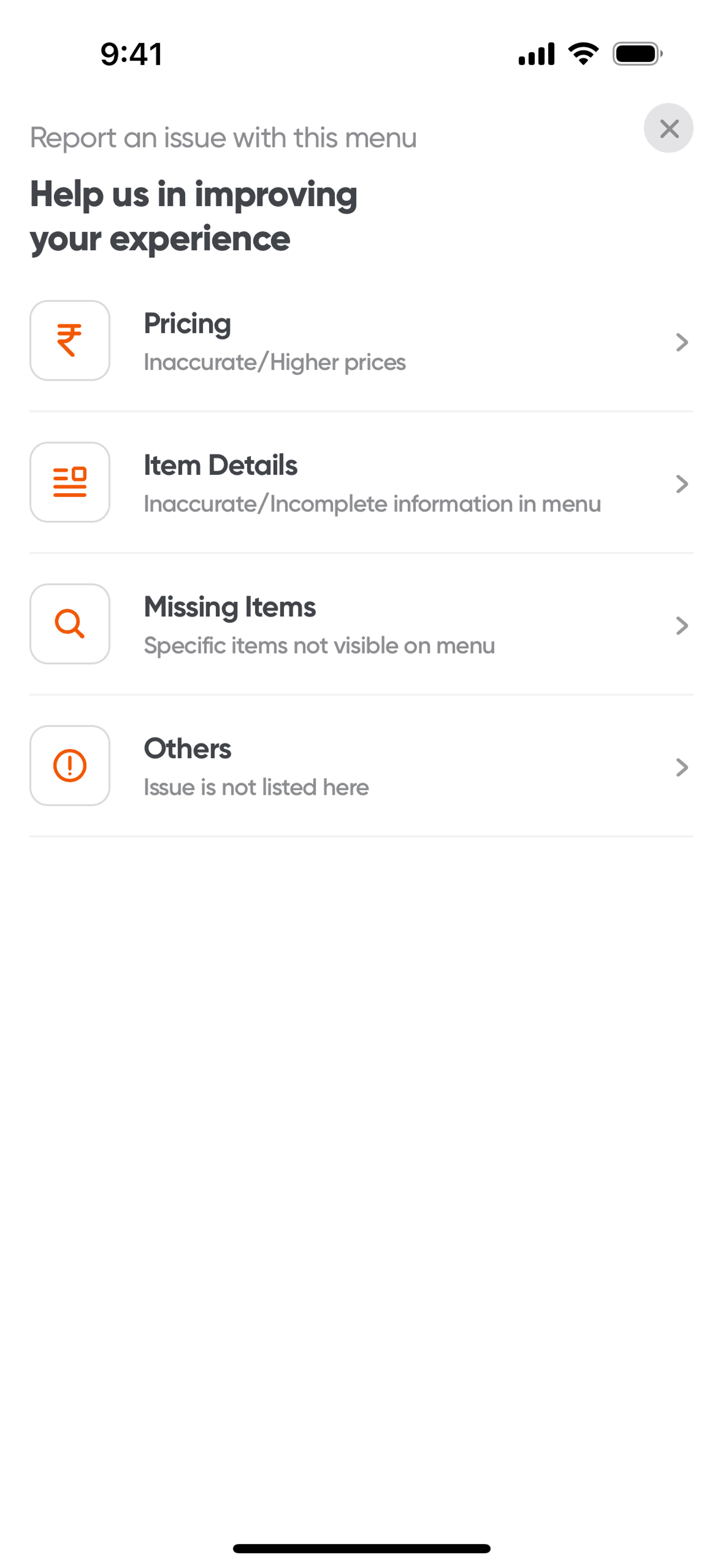 Swiggy iOS Food & Drink interface screenshot 21