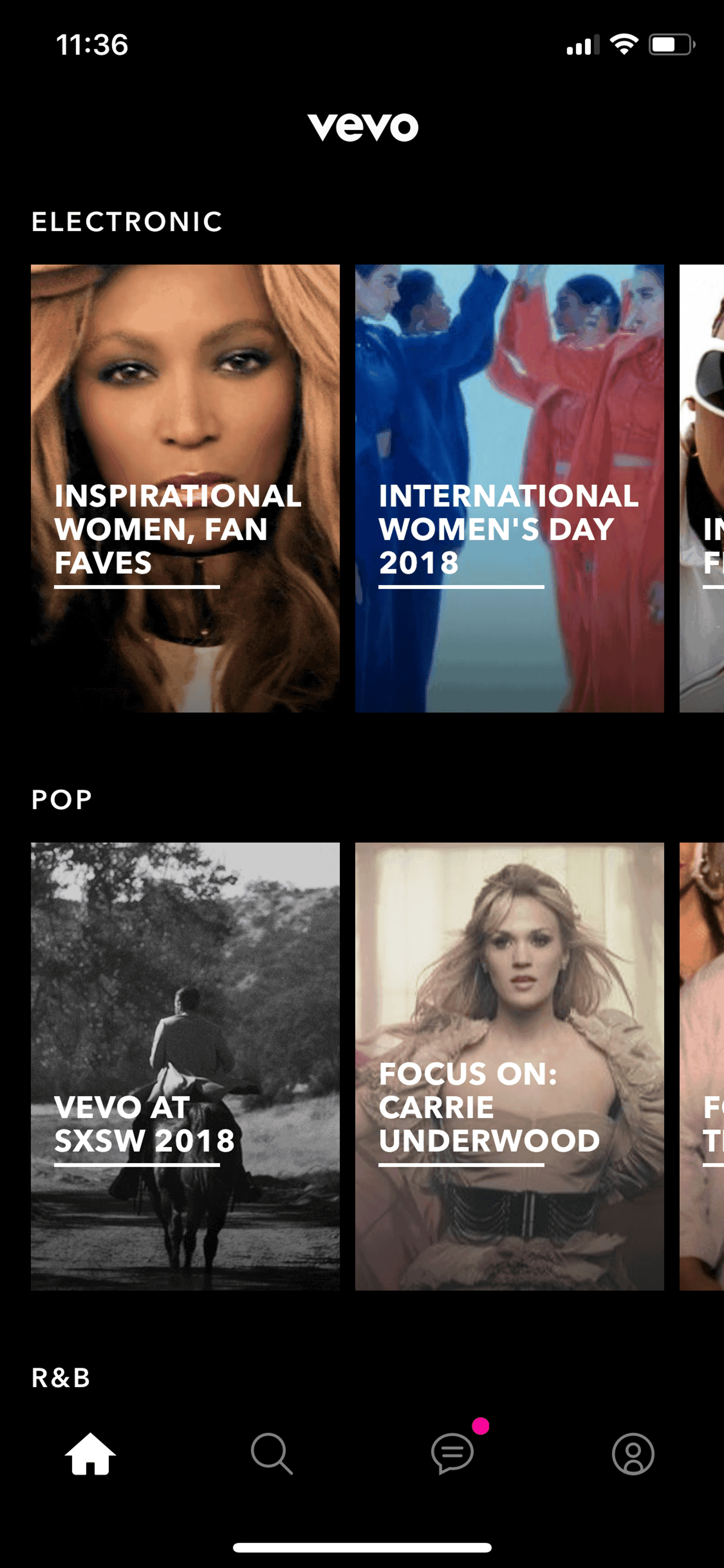 Vevo iOS Music & Audio interface screenshot 20