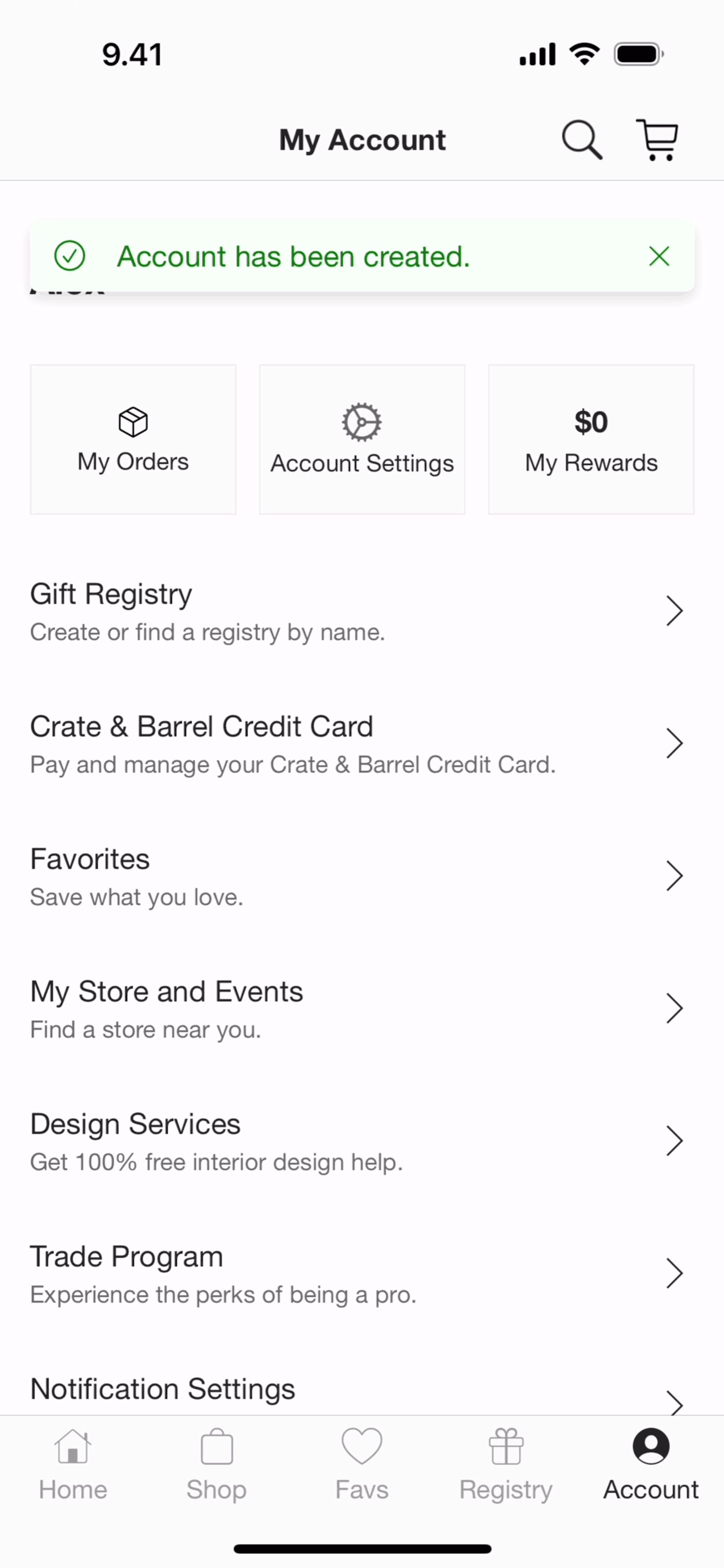 Crate & Barrel iOS Shopping interface screenshot 9