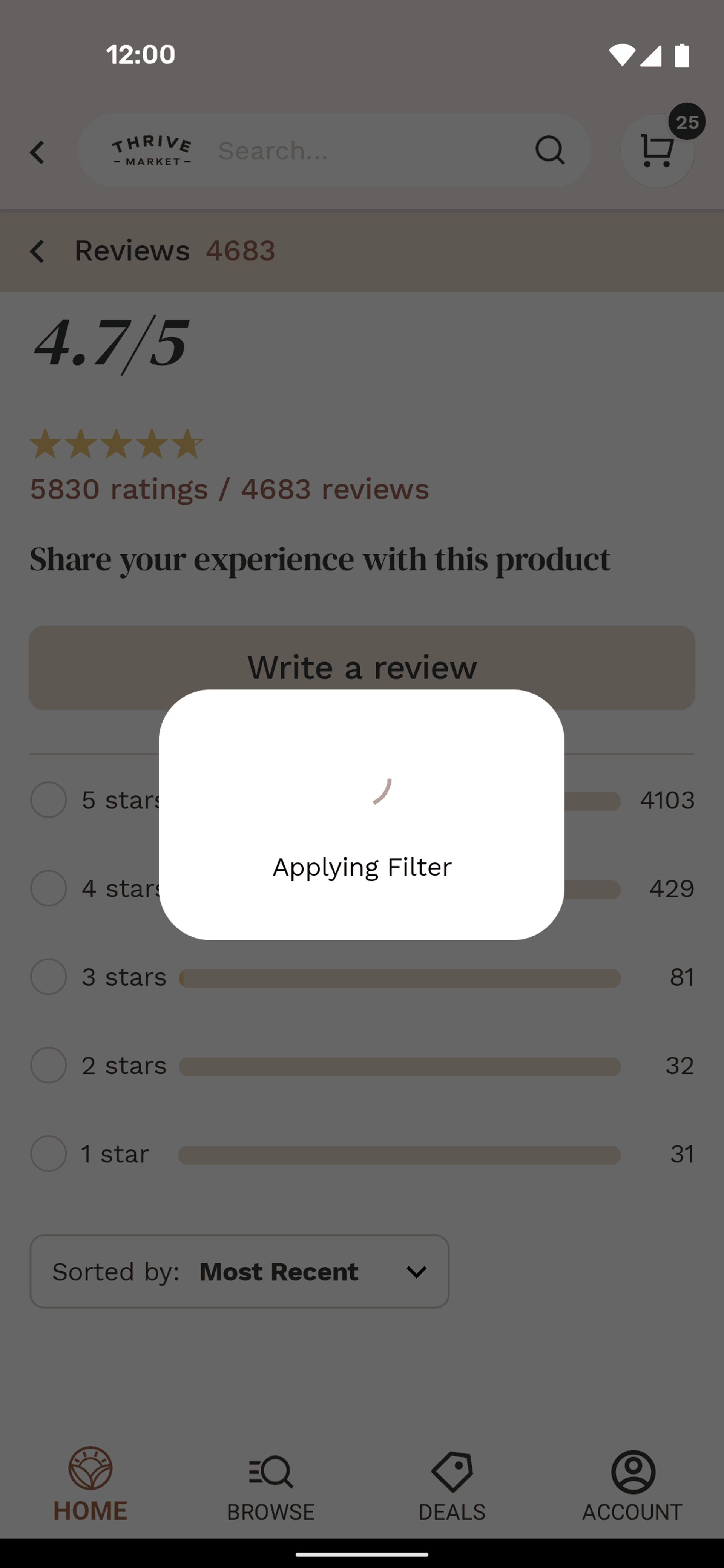 Thrive Market Android Shopping interface screenshot 13