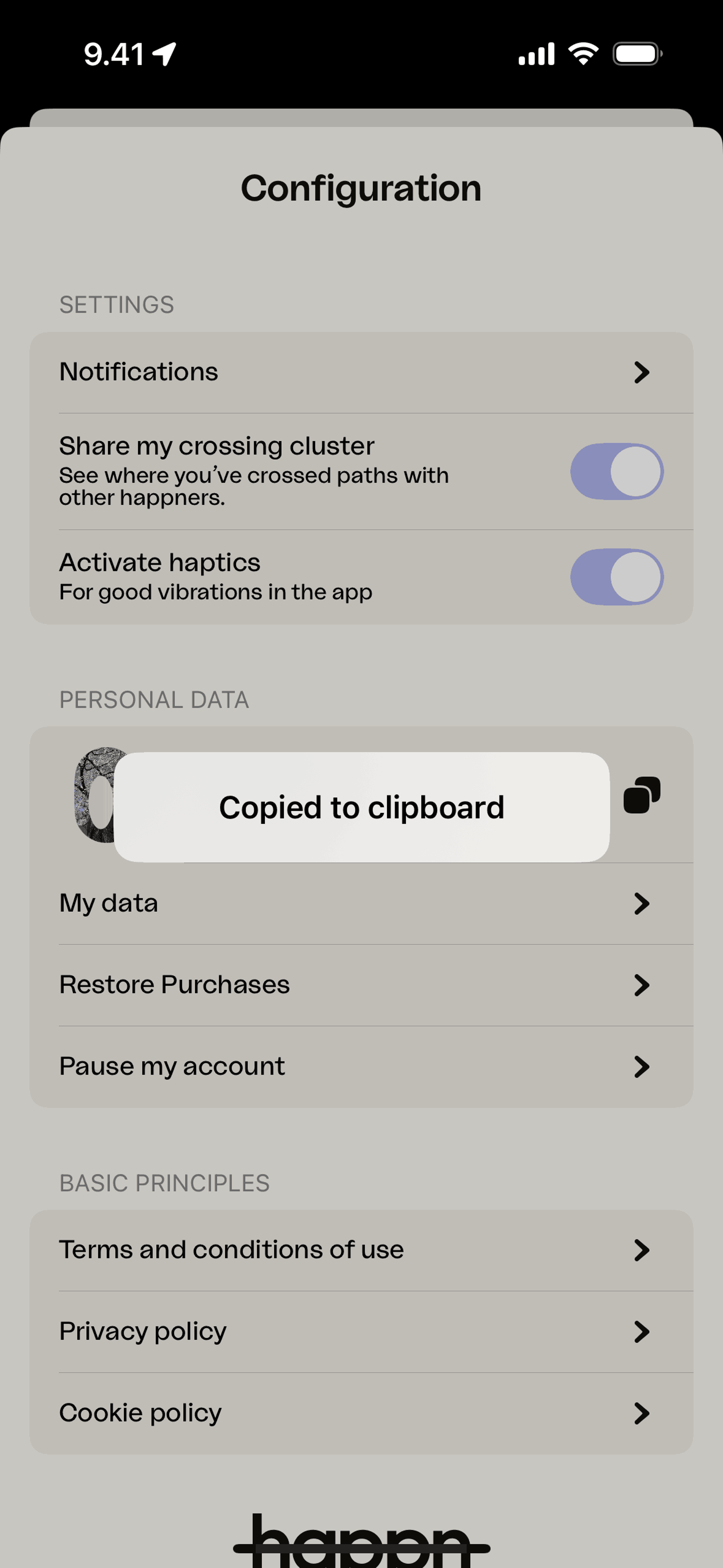 happn iOS Lifestyle interface screenshot 24