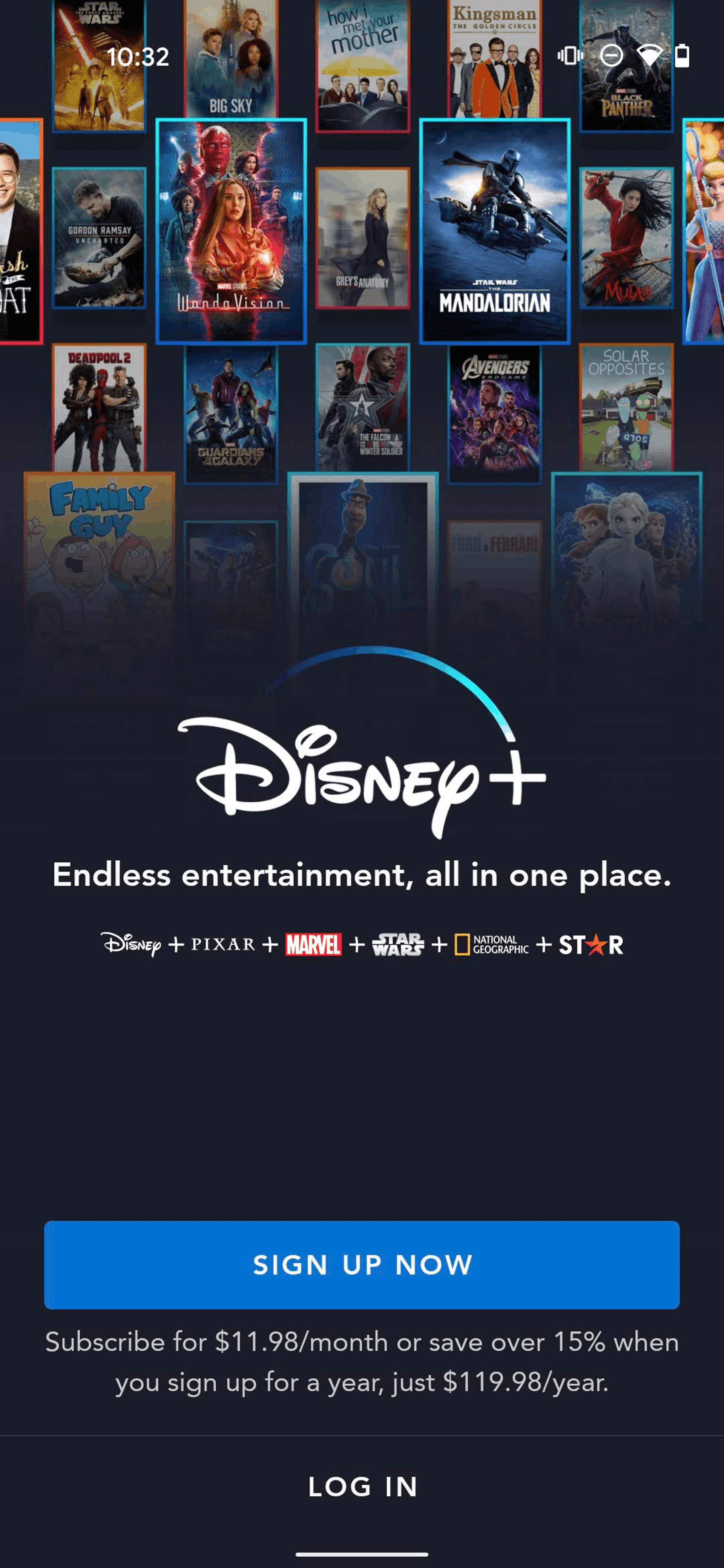 Disney+ Android Entertainment interface screenshot 2