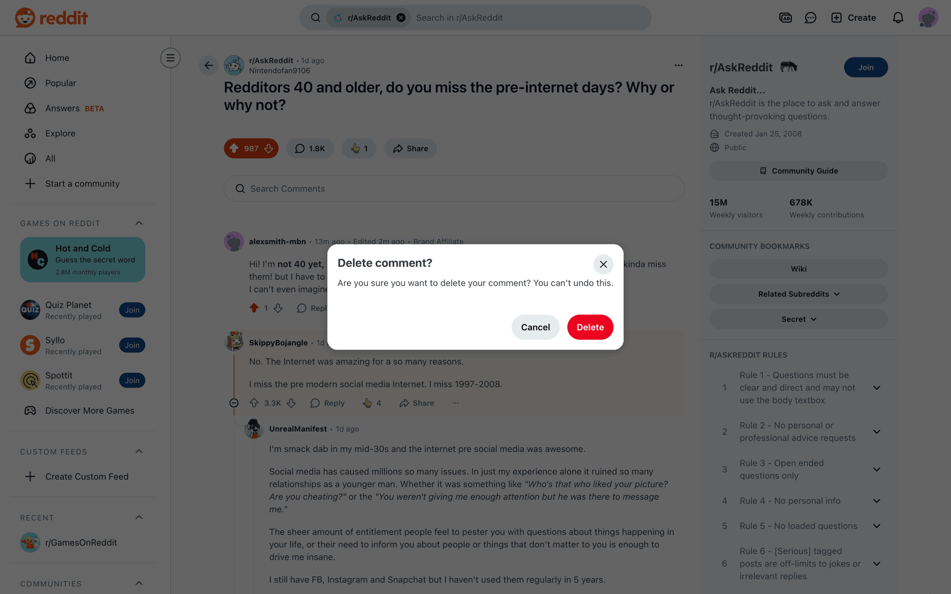 Reddit Web Social Networking interface screenshot 14