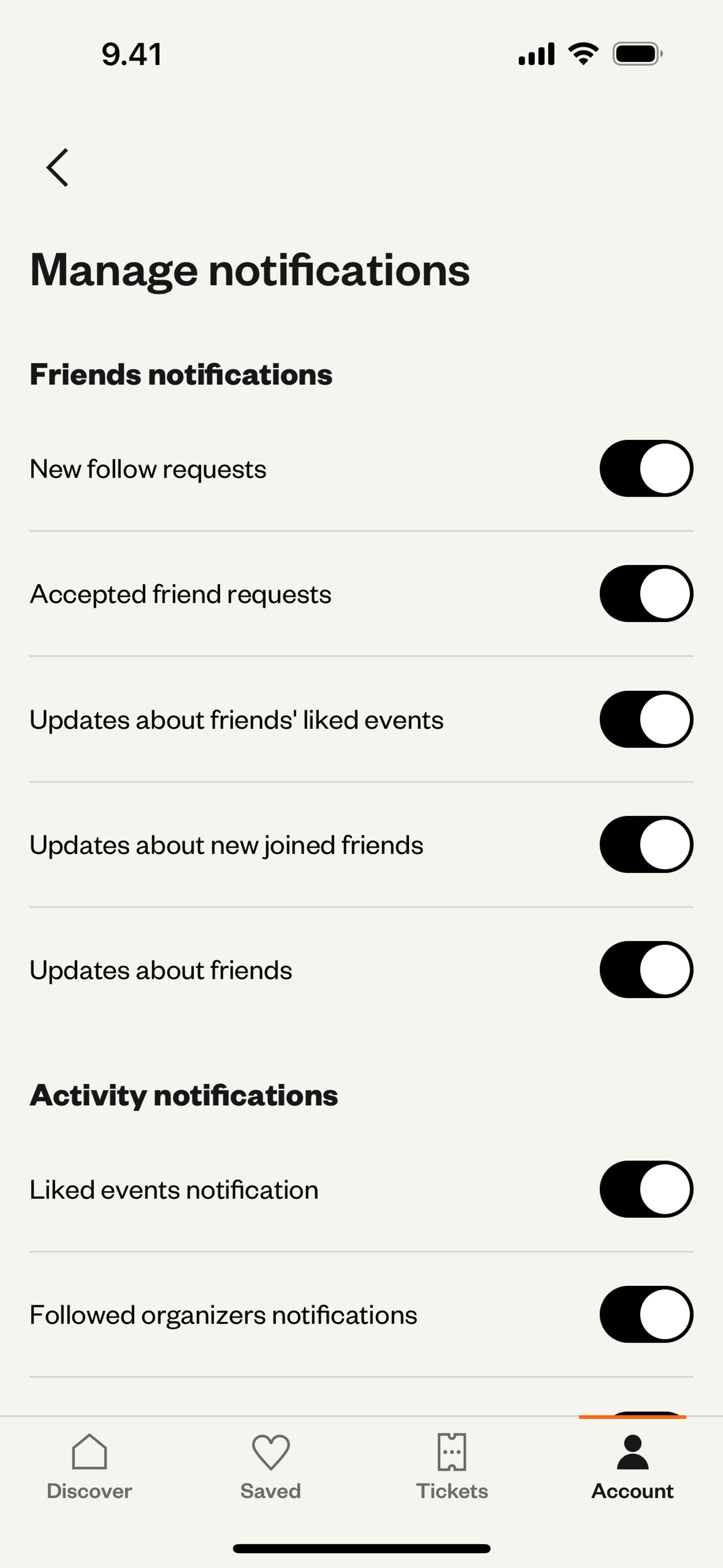 Eventbrite iOS Entertainment interface screenshot 15