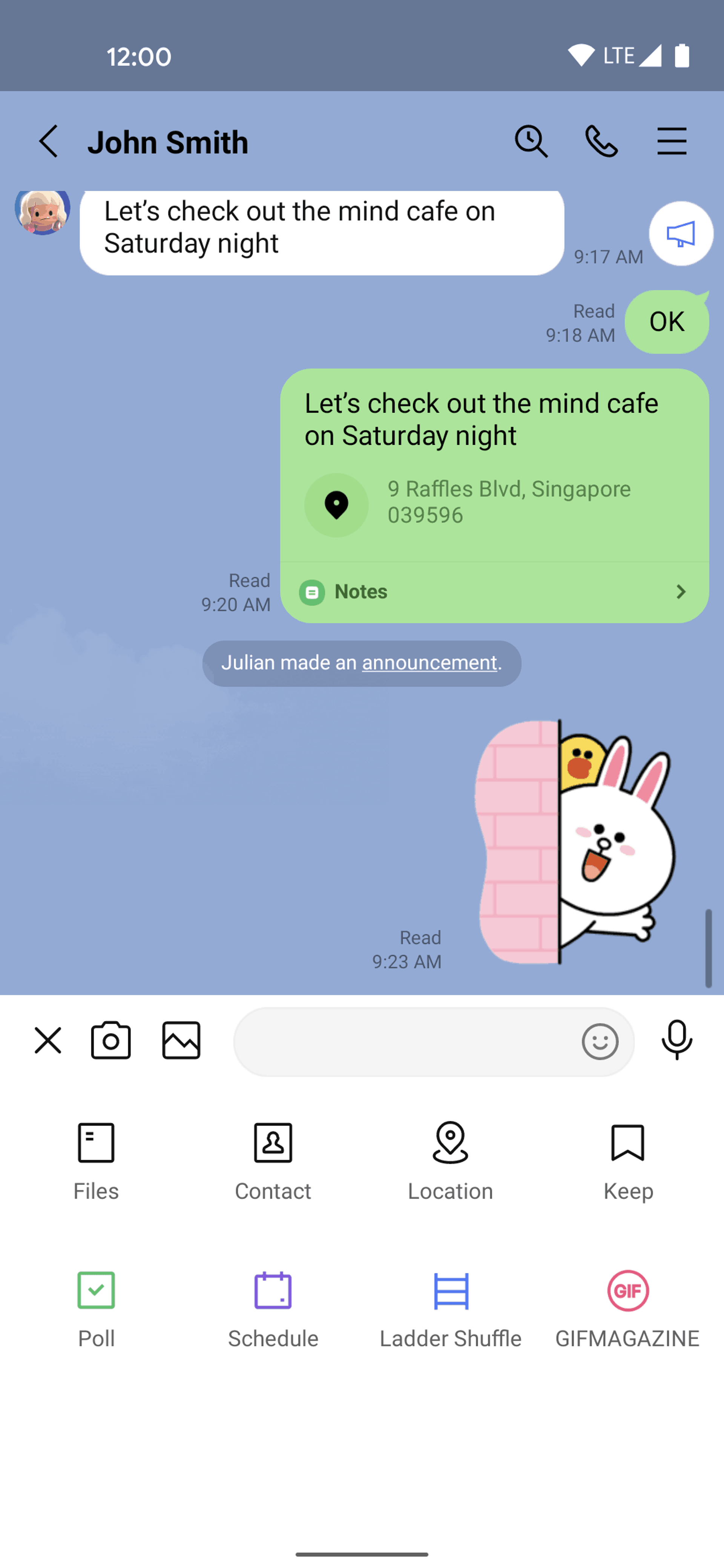 LINE Android Social Networking interface screenshot 14
