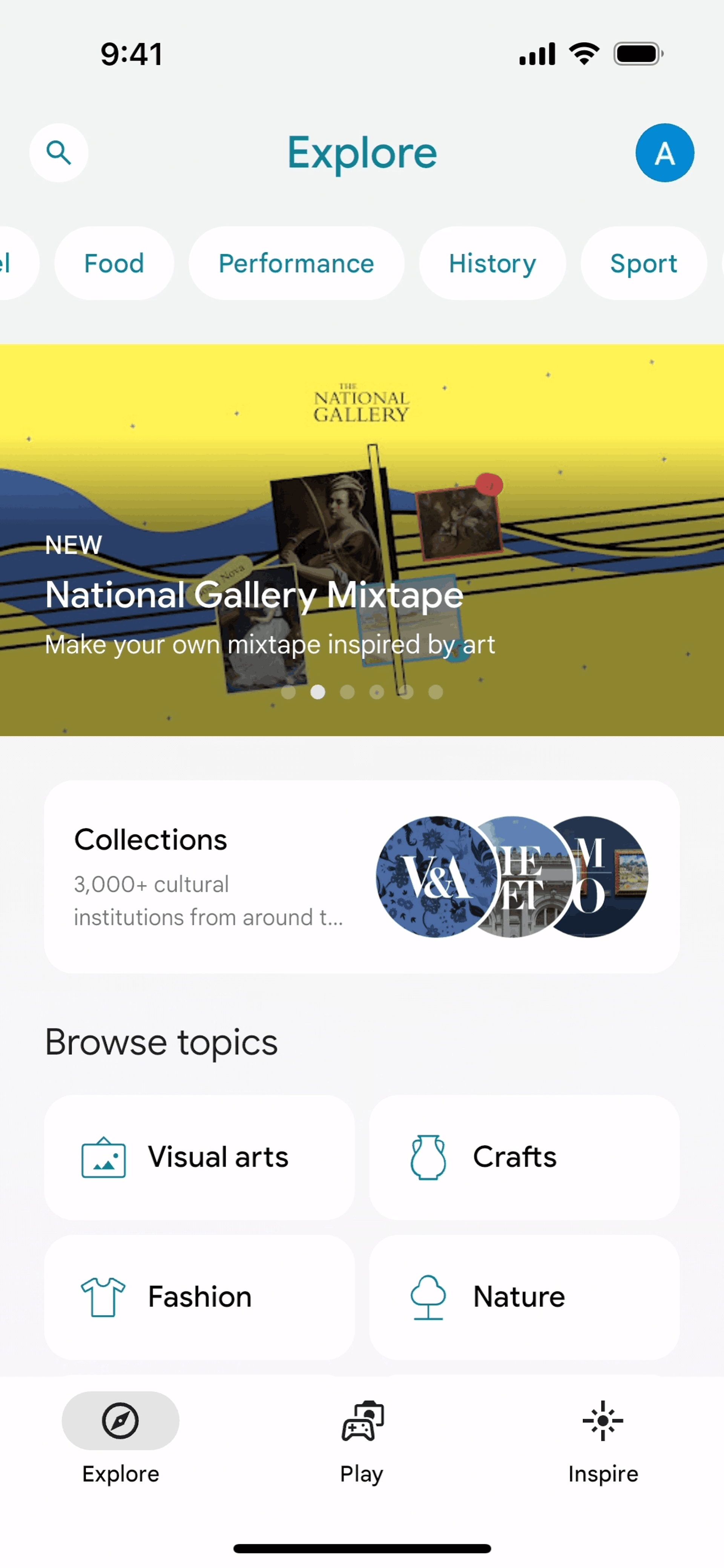 Google Arts & Culture iOS Education interface screenshot 12