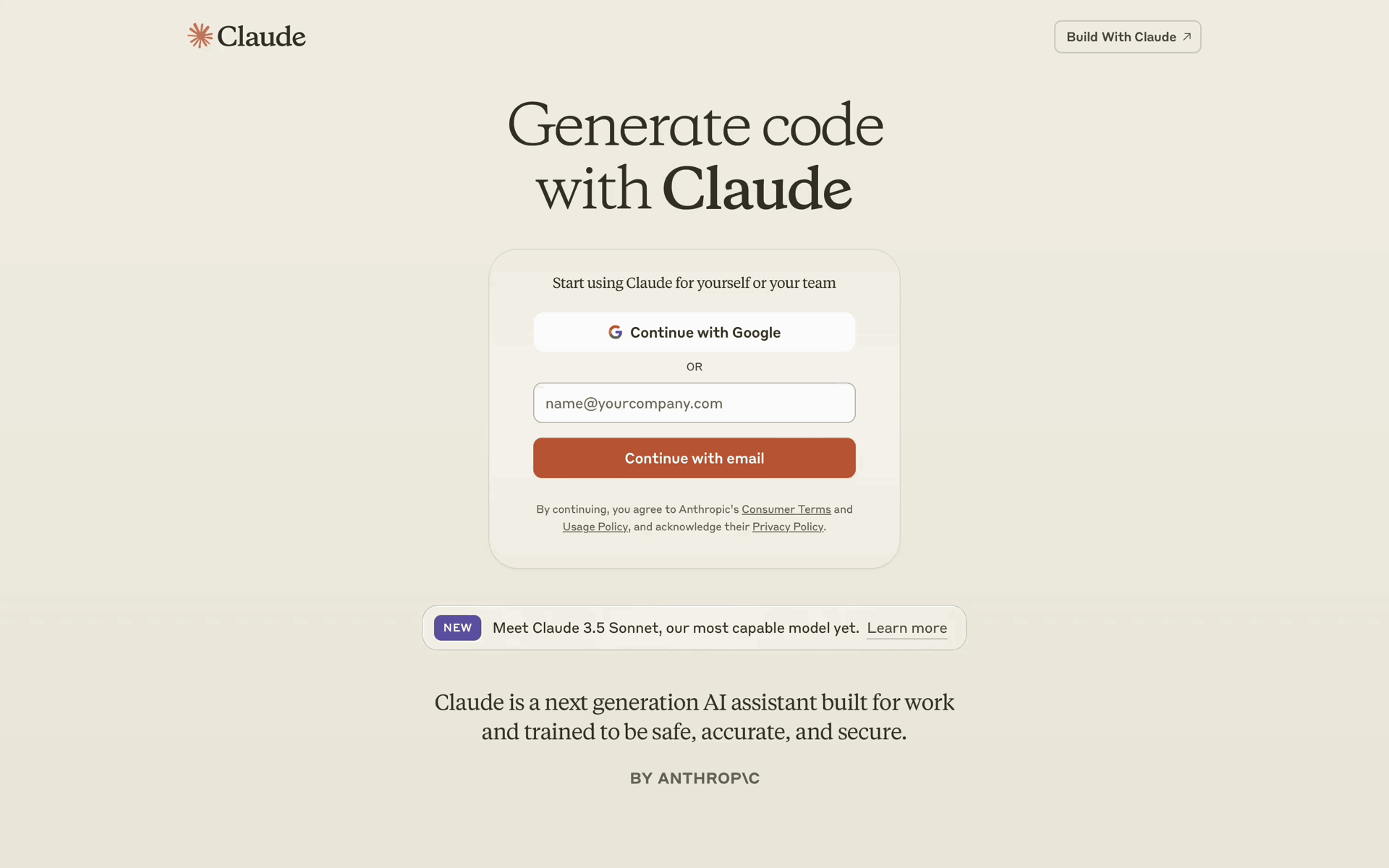 Claude Web AI interface screenshot 1