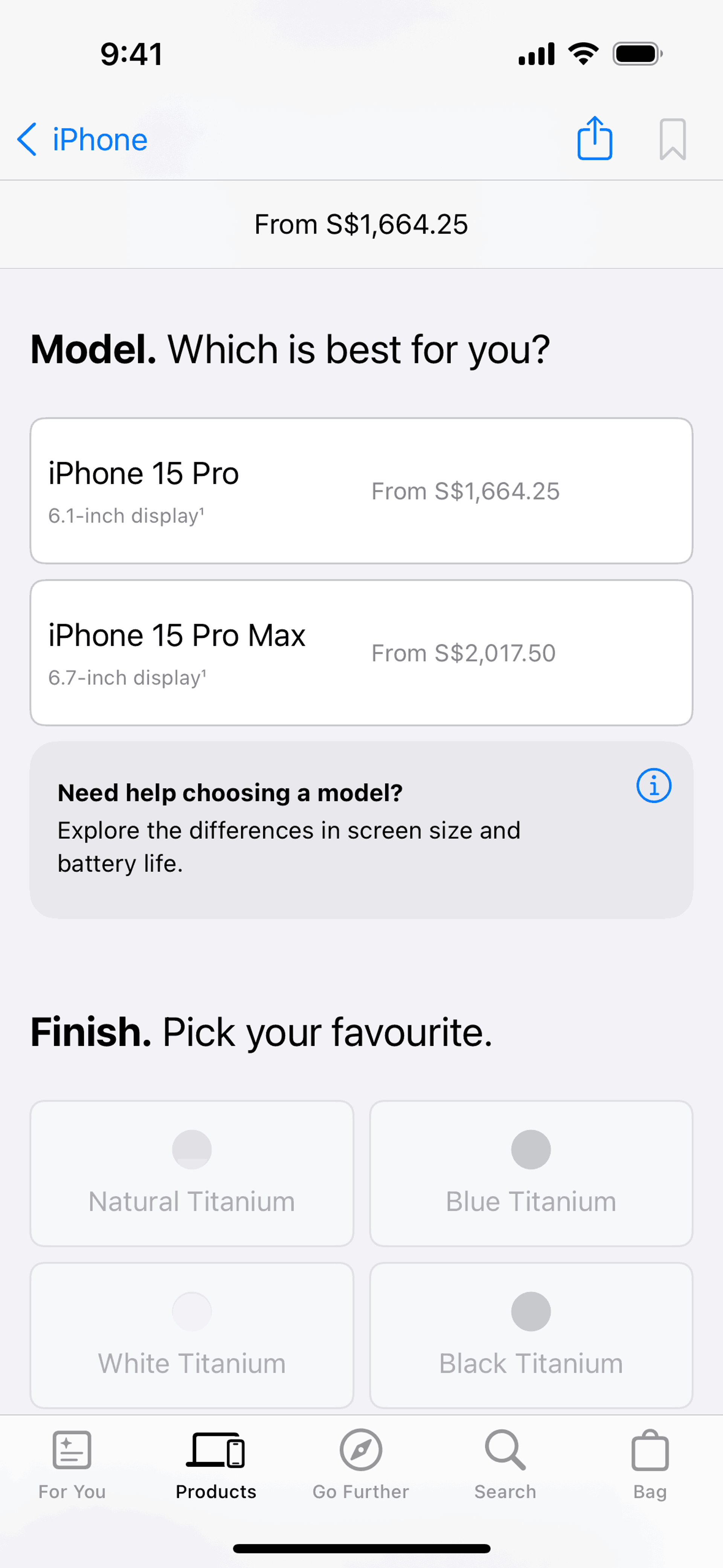 Apple Store iOS Shopping interface screenshot 8