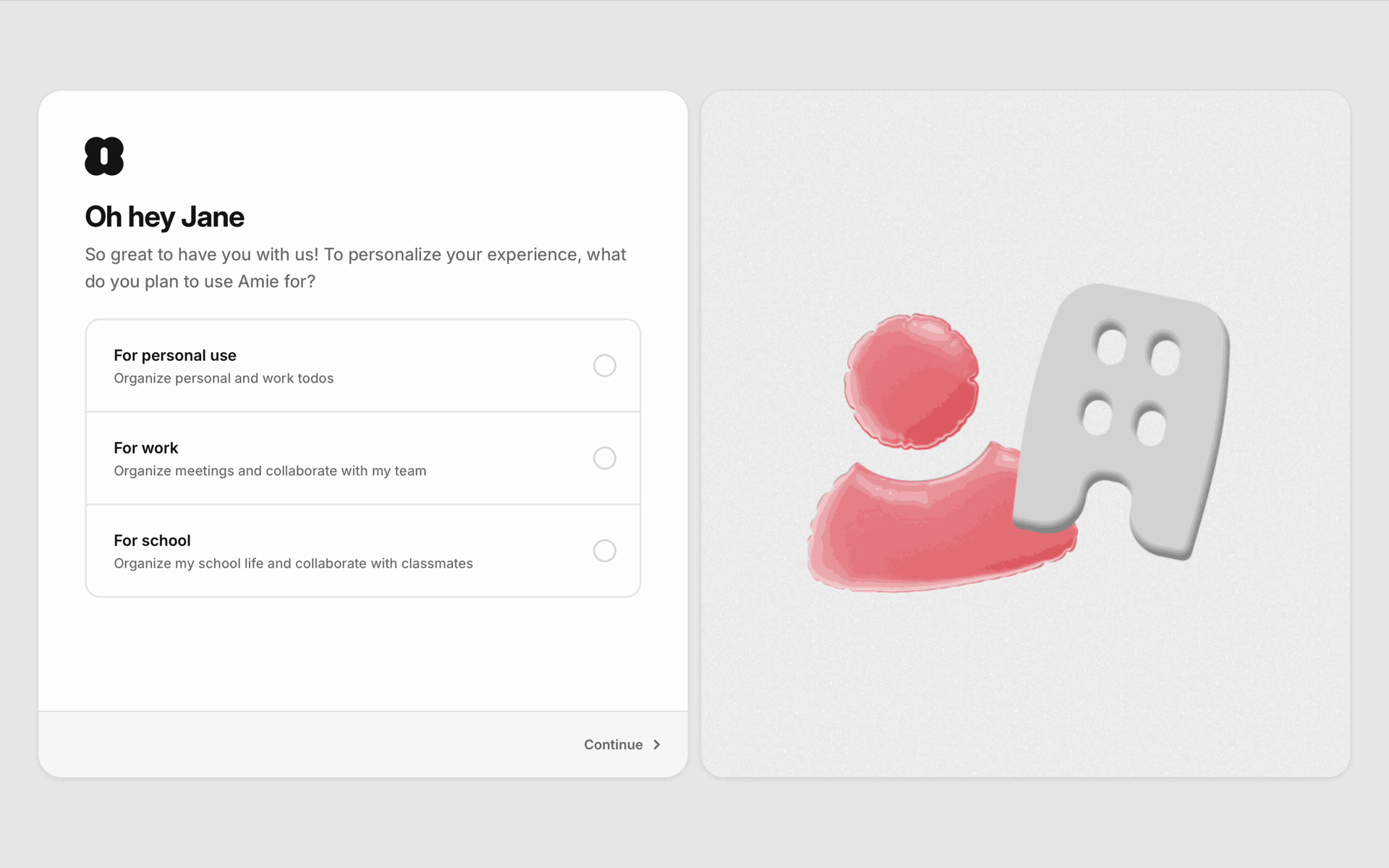 Amie Web AI interface screenshot 5