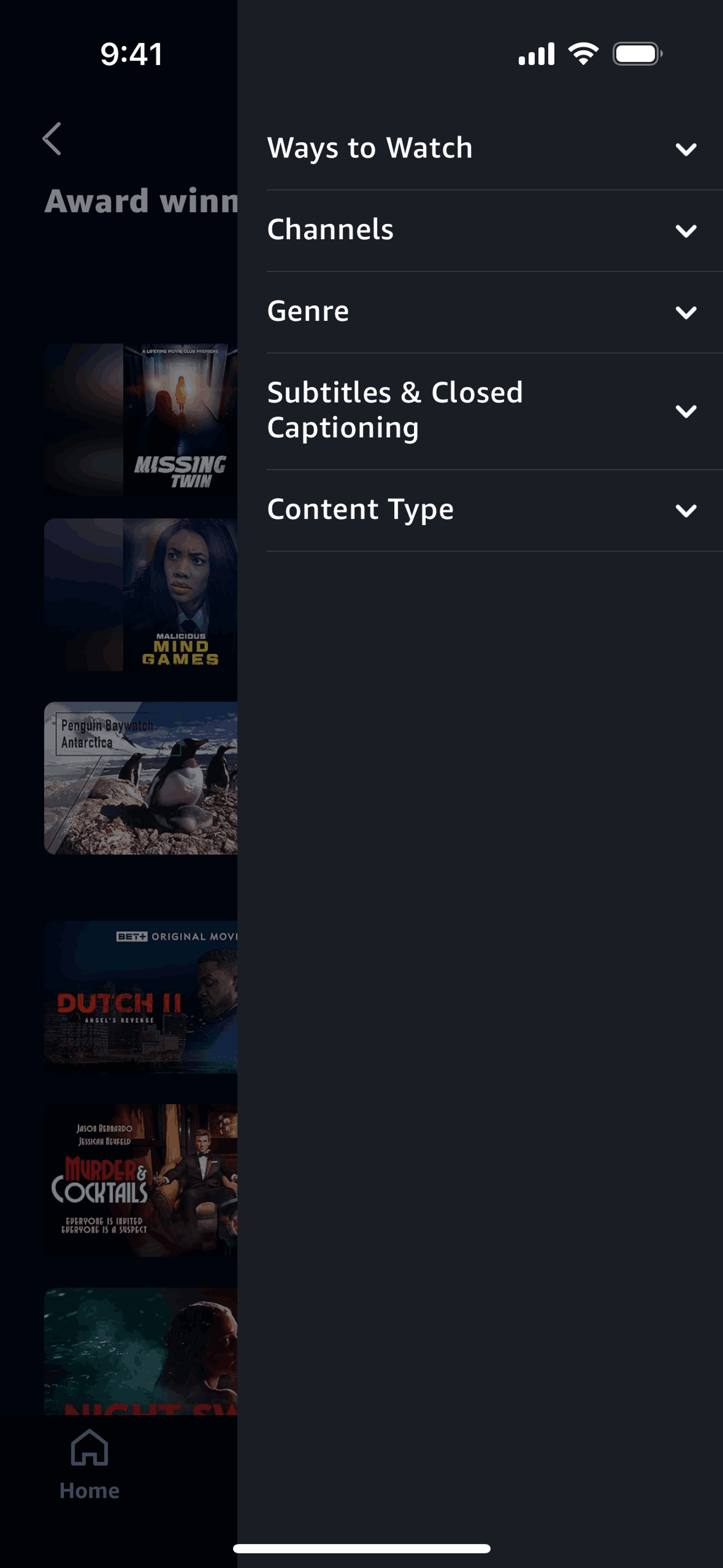 Prime Video iOS Entertainment interface screenshot 12