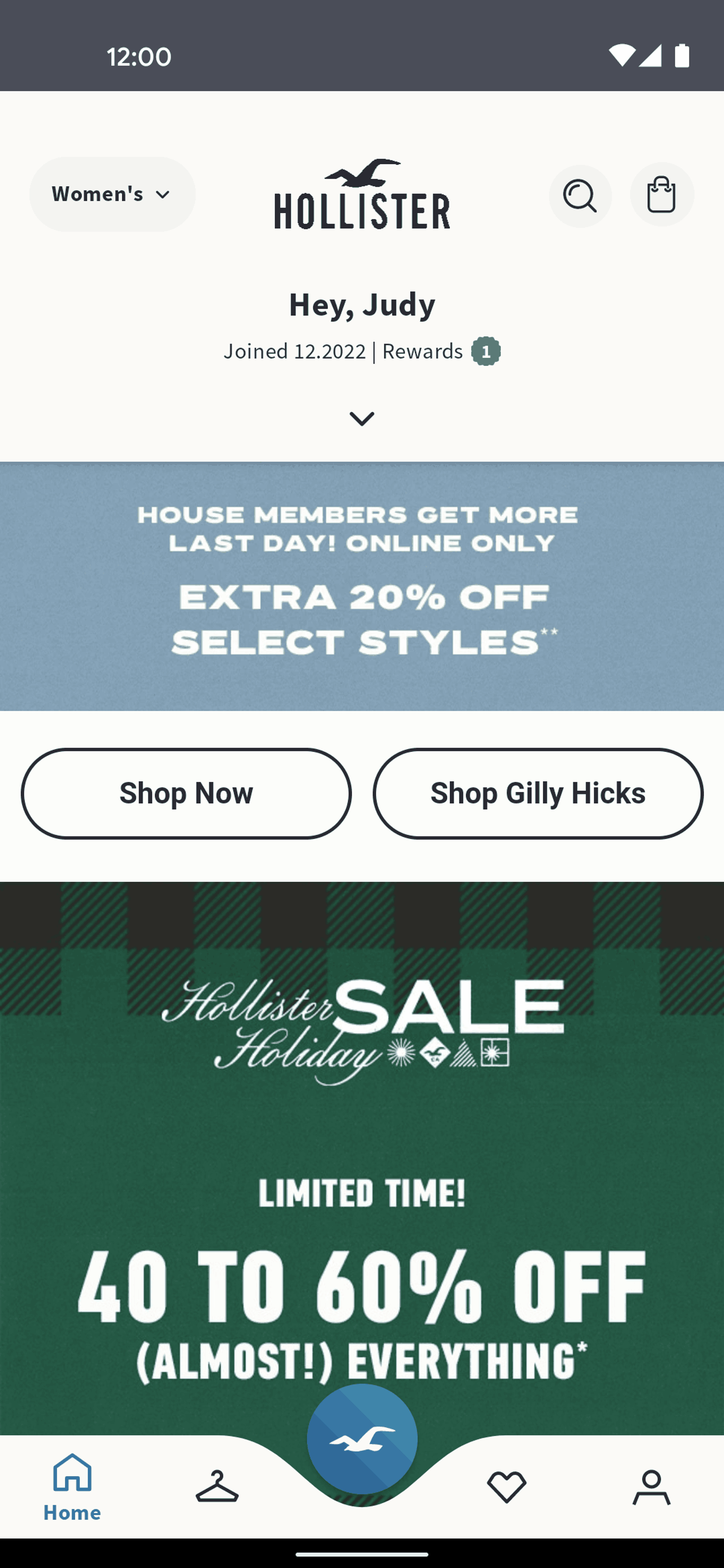 Hollister Co. Android Shopping interface screenshot 19