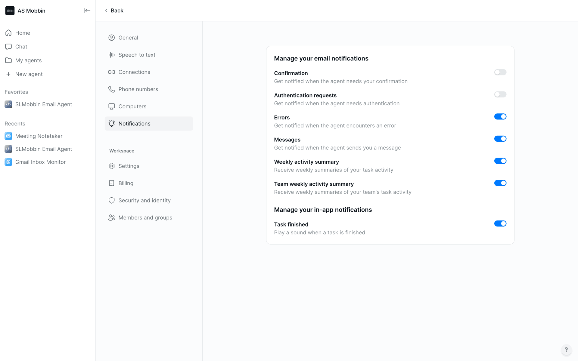 Lindy Web AI interface screenshot 2
